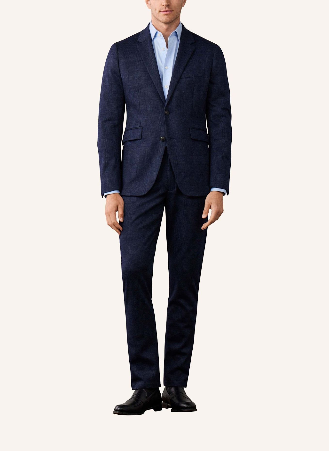 HACKETT LONDON Sakko TTVL GCHK KNIT CC: DUNKELBLAU