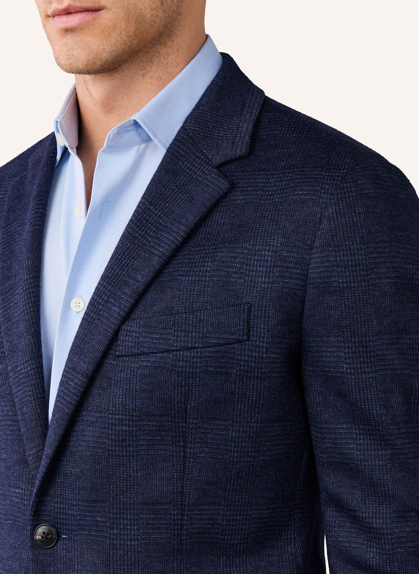 HACKETT LONDON Sakko TTVL GCHK KNIT CC: DUNKELBLAU