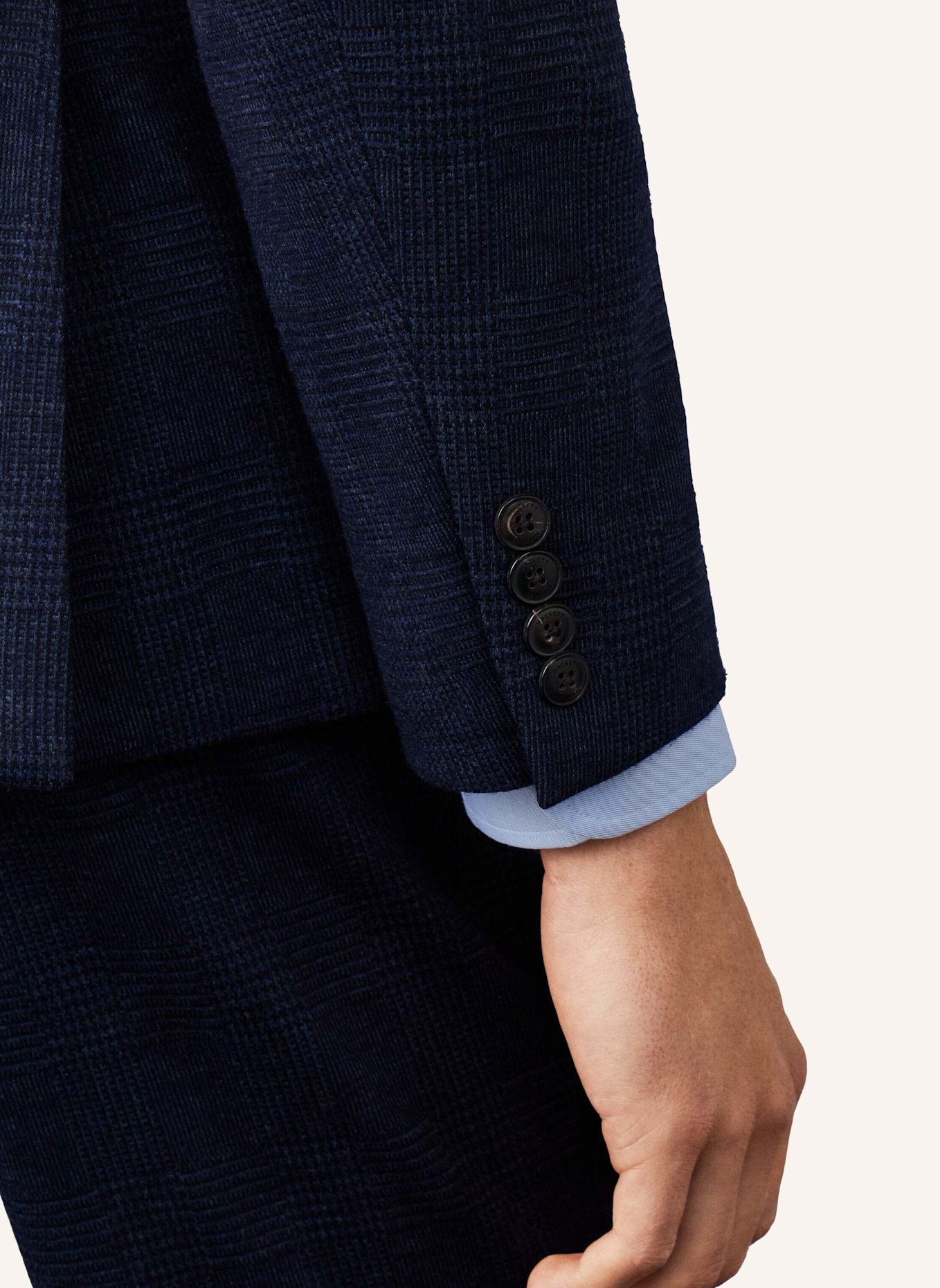 HACKETT LONDON Sakko TTVL GCHK KNIT CC: DUNKELBLAU