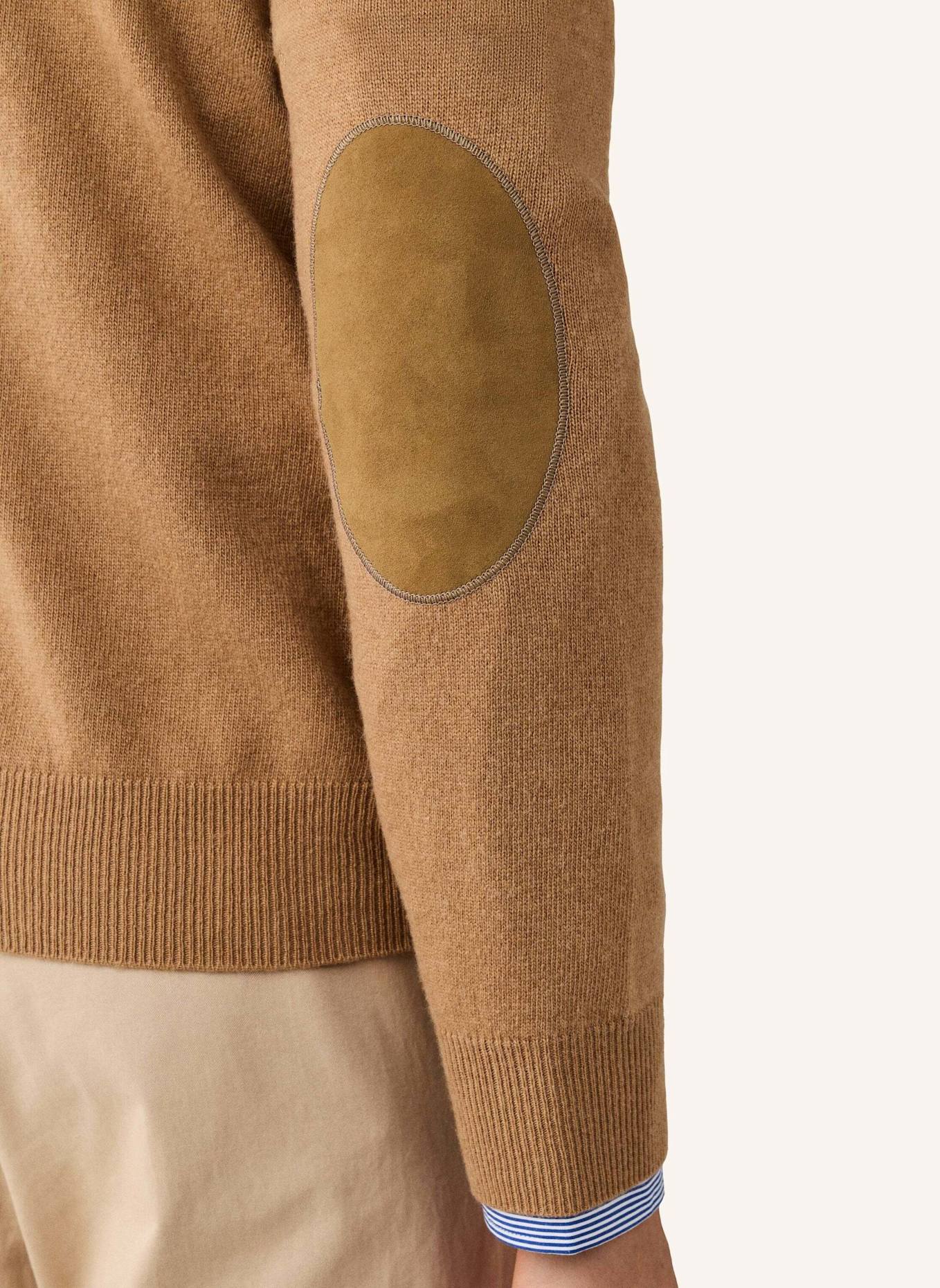 HACKETT LONDON Pullover MERINO CASH MIX CREW: BEIGE