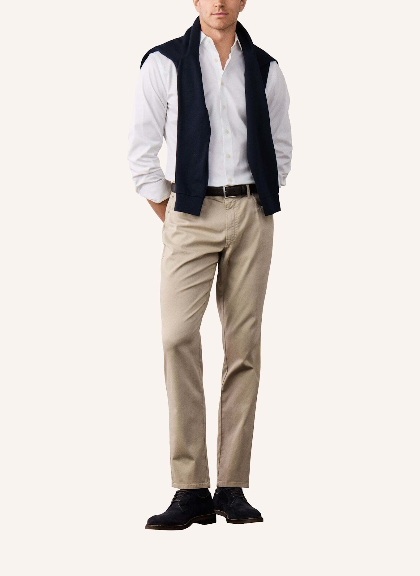 HACKETT LONDON Freizeithemd TTVL EASYCARE SOLID: WEISS