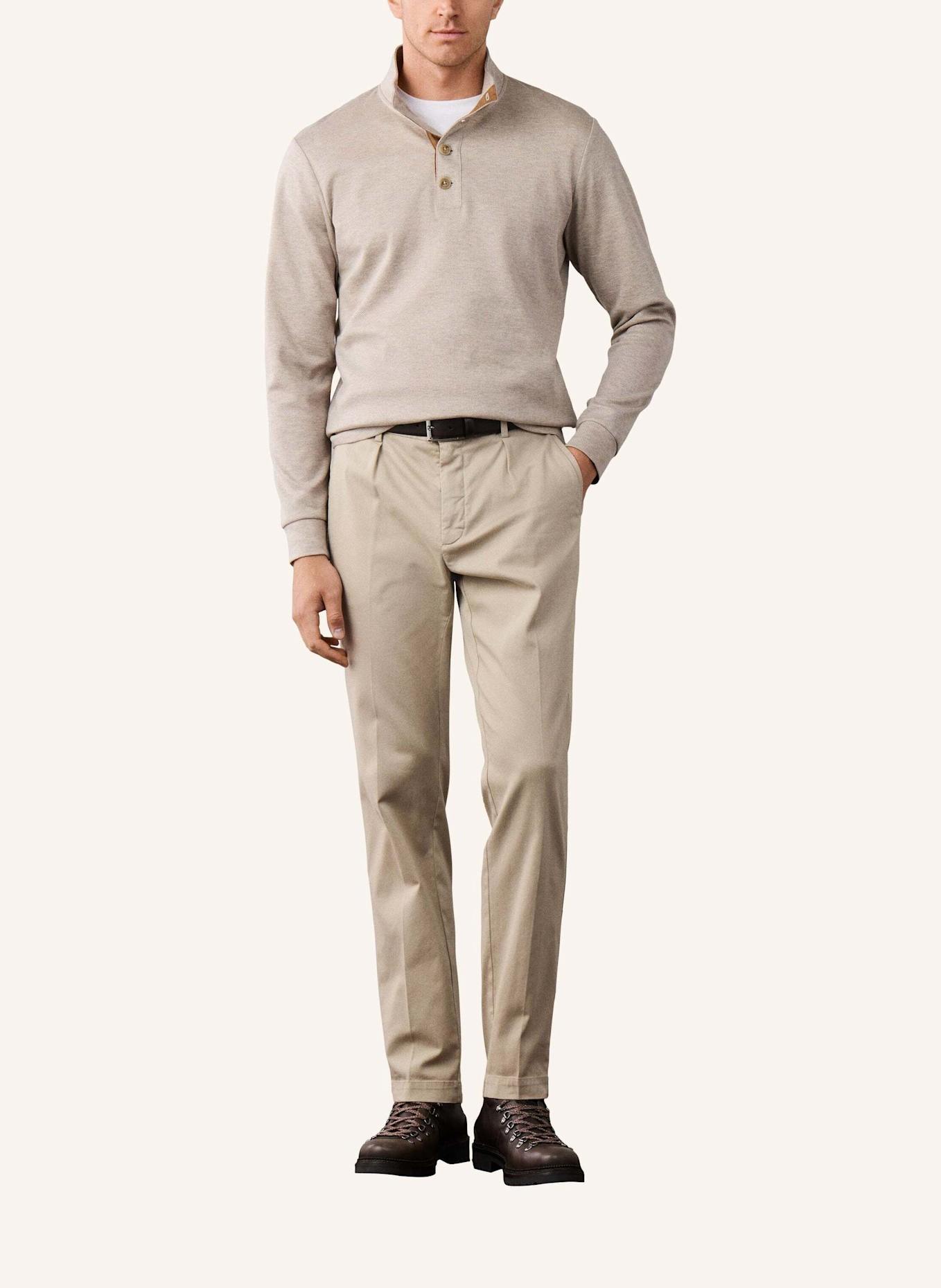 HACKETT LONDON Sweatshirt TTVL TWILL JACQ PLKT: BEIGE