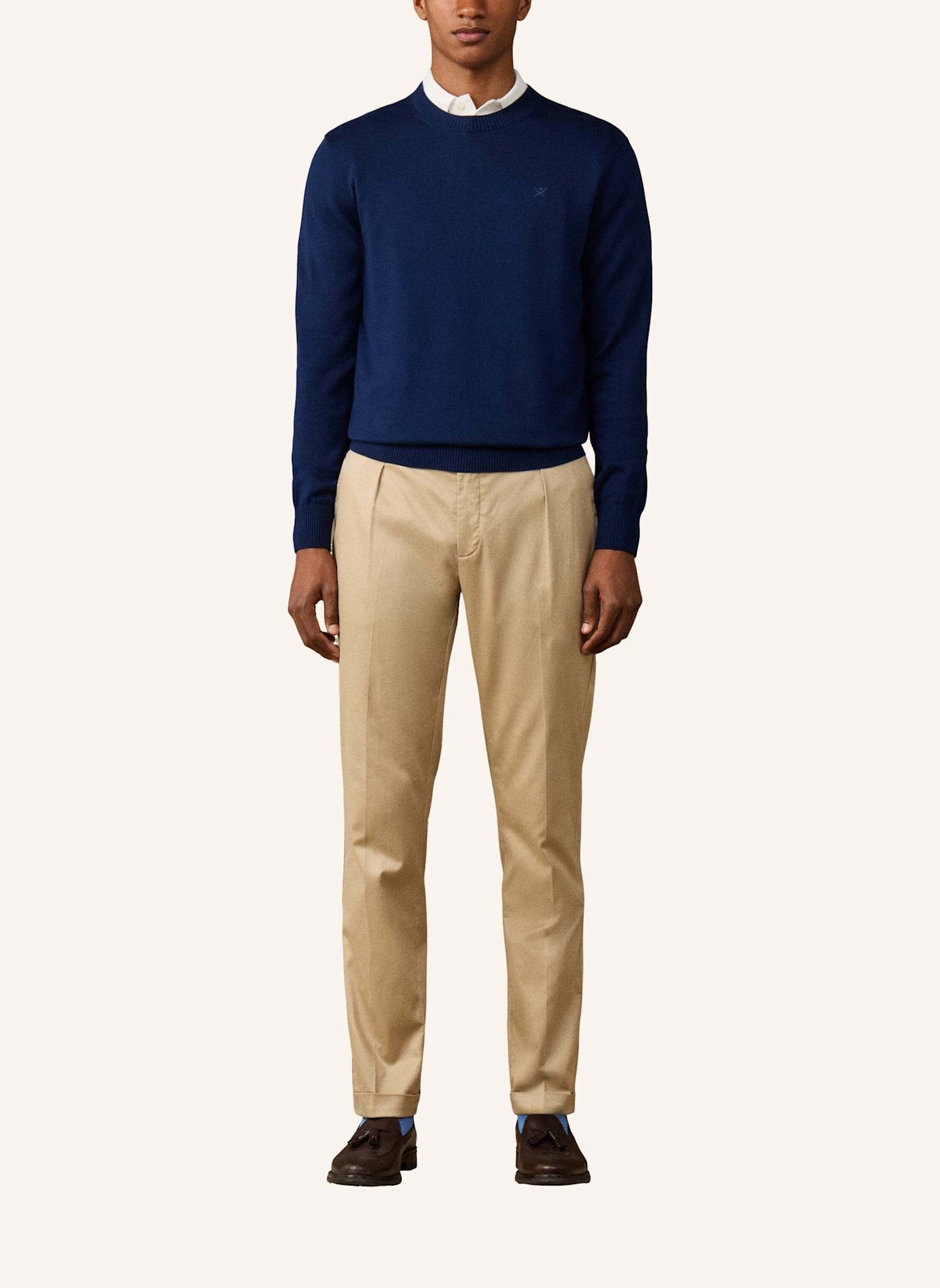 HACKETT LONDON Pullover ESS COTTON CREW: BLAU