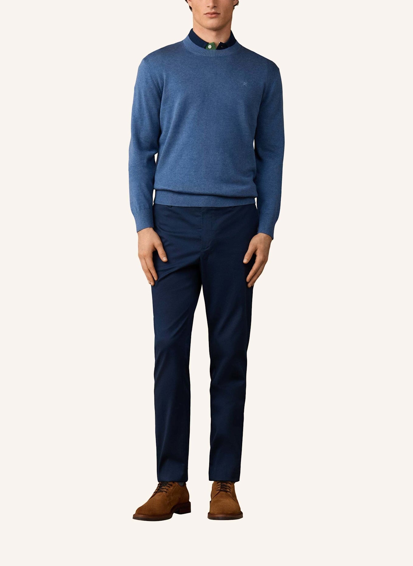 HACKETT LONDON Pullover ESS COTTON CREW: BLAU