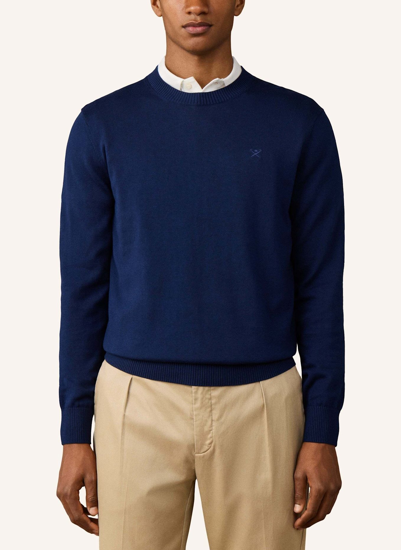 HACKETT LONDON Pullover ESS COTTON CREW: BLAU