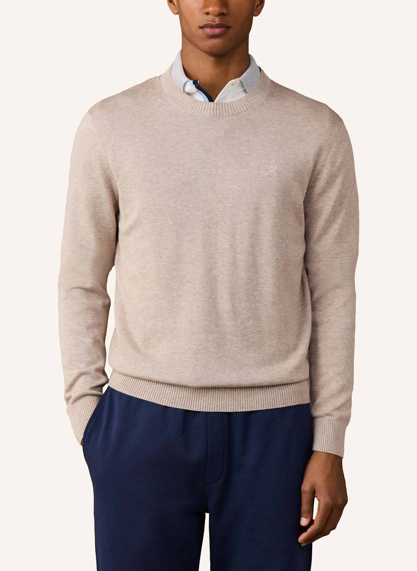 HACKETT LONDON Pullover ESS COTTON CREW: BEIGE