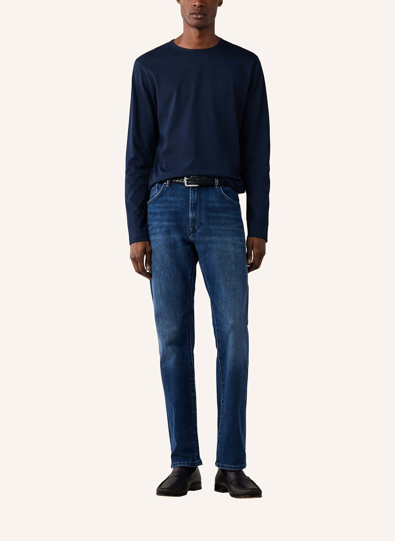 HACKETT LONDON T-Shirt PIMA COTTON TEE LS: BLAU