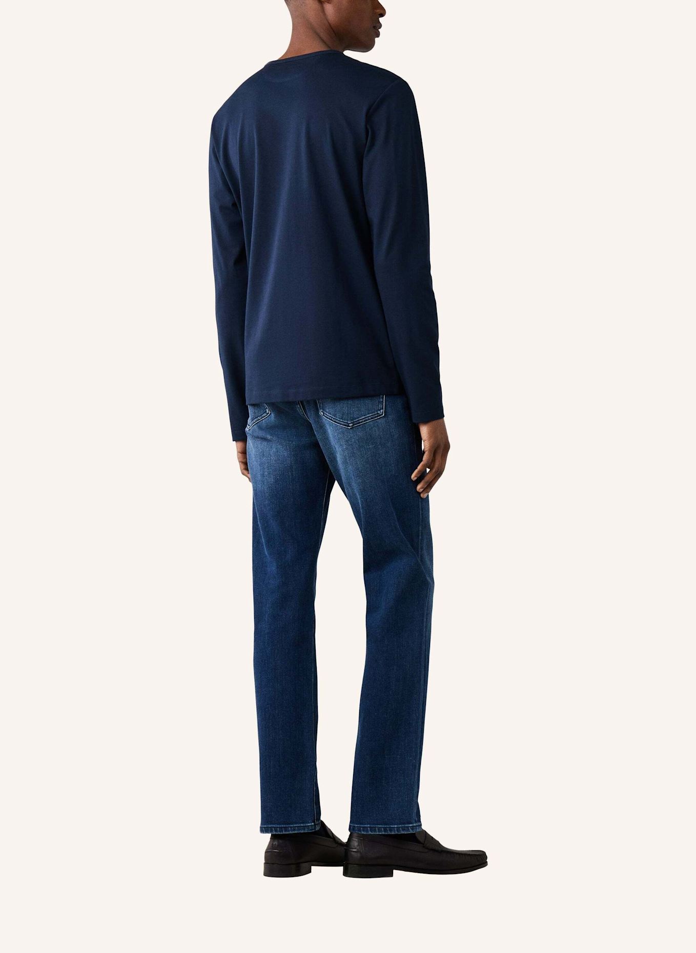HACKETT LONDON T-Shirt PIMA COTTON TEE LS: BLAU