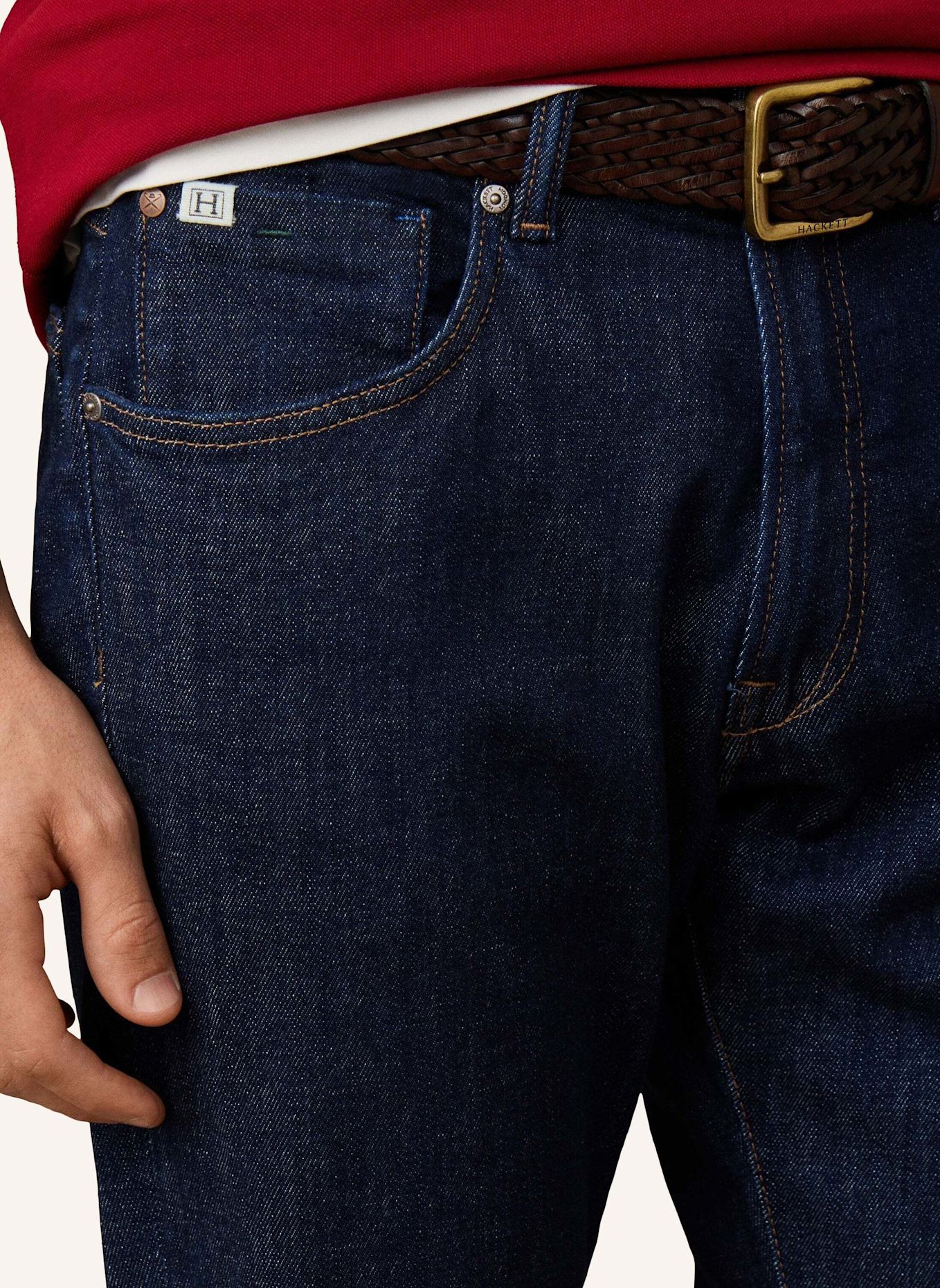 HACKETT LONDON Jeans Overall HRTG RINSE DENIM CL: BLAU