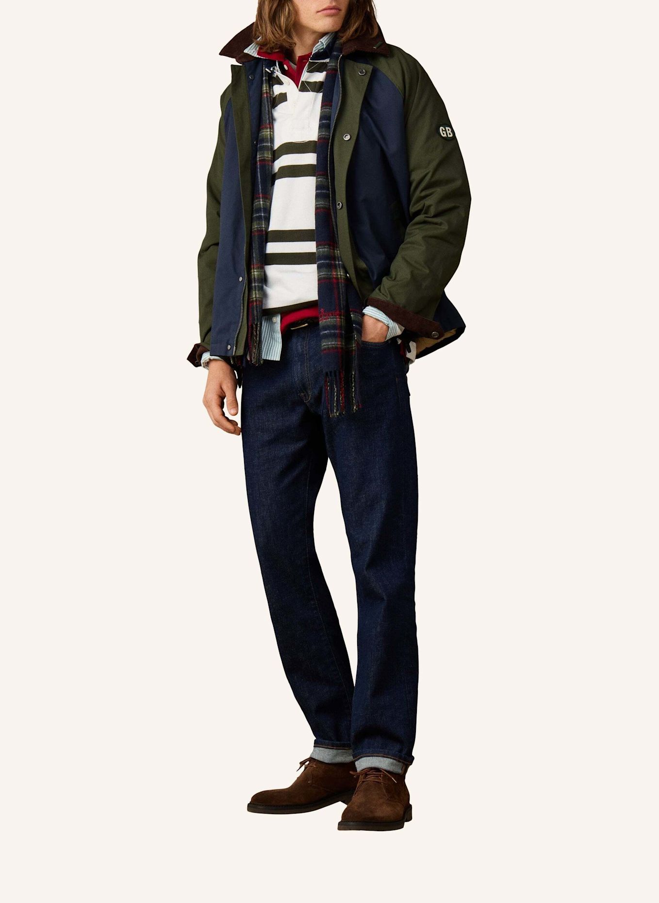 HACKETT LONDON Jeans Overall HRTG RINSE DENIM CL: BLAU
