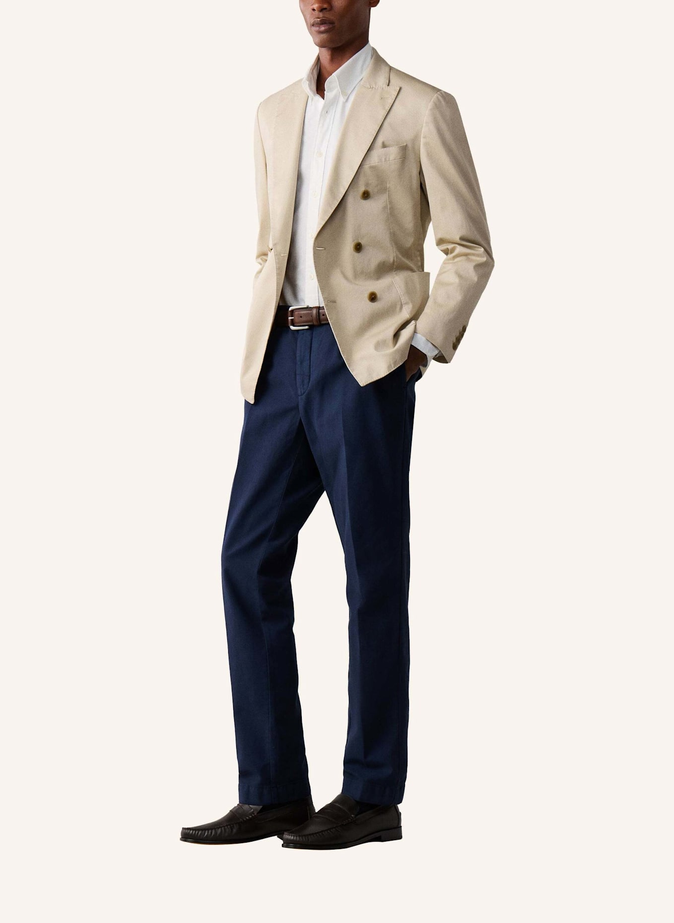 HACKETT LONDON Chino DEVON TEXTURE: BLAU
