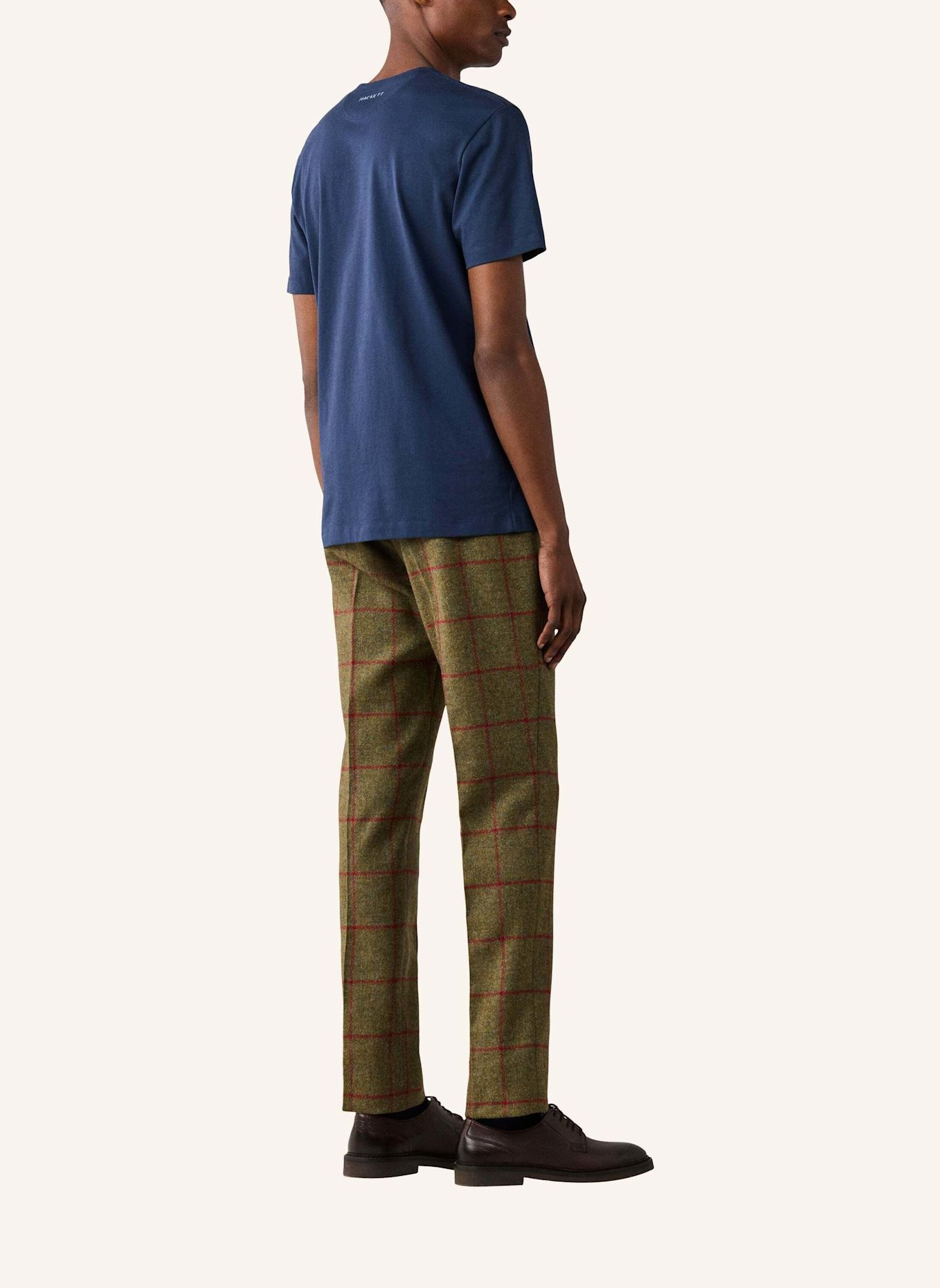 HACKETT LONDON T-Shirt SS LOGO TEE: DUNKELBLAU