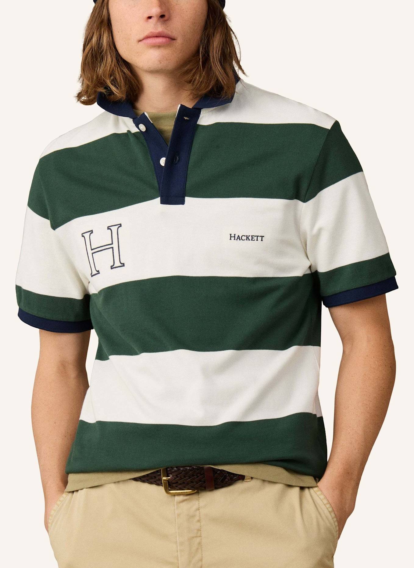 HACKETT LONDON Poloshirt HERITAGE H STR POLO: GRÜN