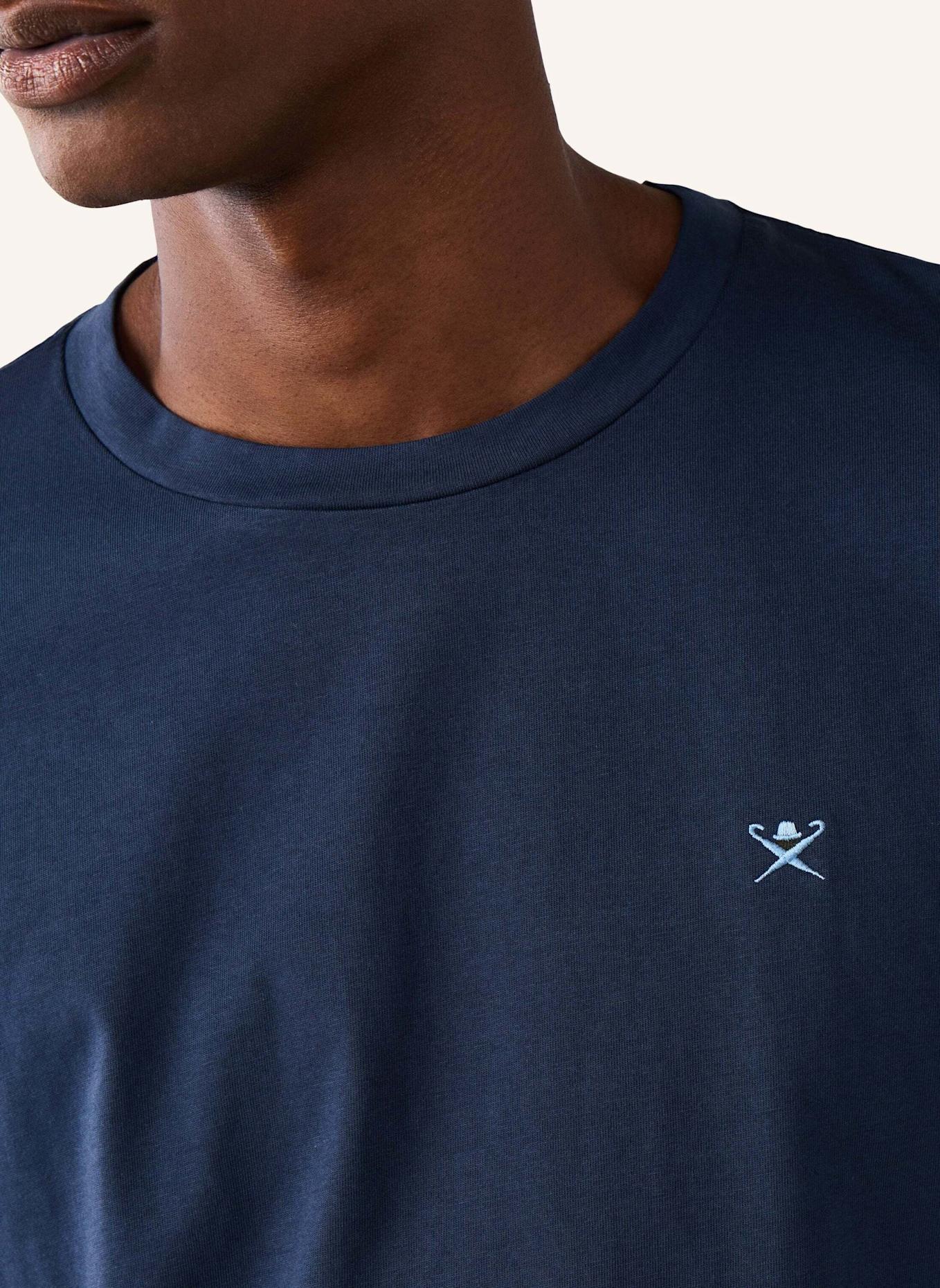 HACKETT LONDON T-Shirt SS LOGO TEE: DUNKELBLAU