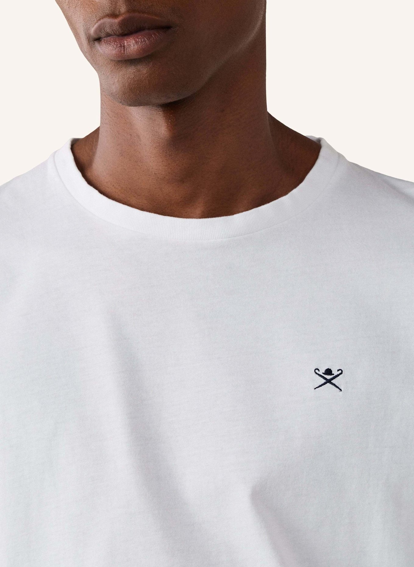 HACKETT LONDON T-Shirt SS LOGO TEE: WEISS