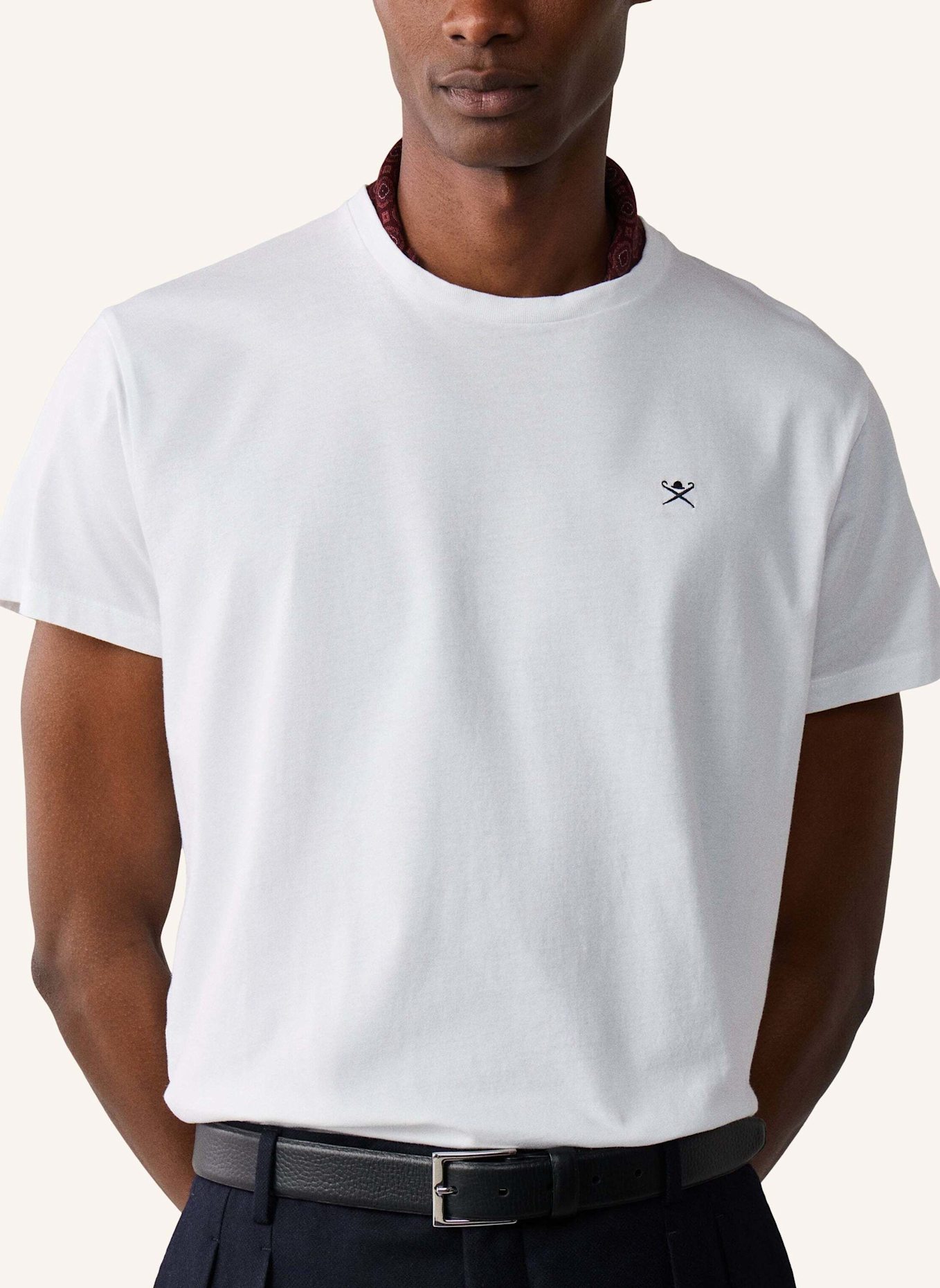 HACKETT LONDON T-Shirt SS LOGO TEE: WEISS