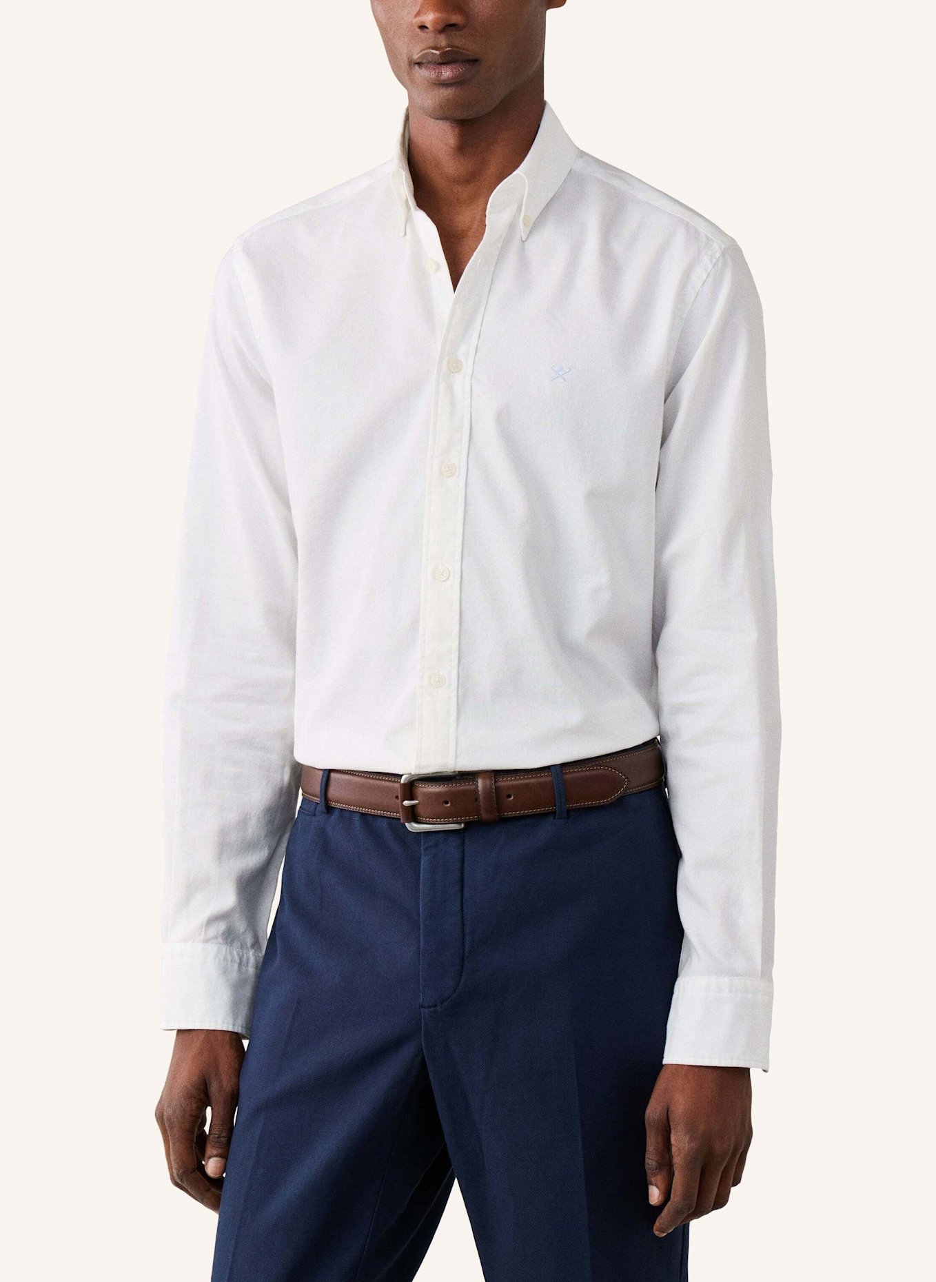 HACKETT LONDON Freizeithemd ESS GMT DYED OXFORD: WEISS