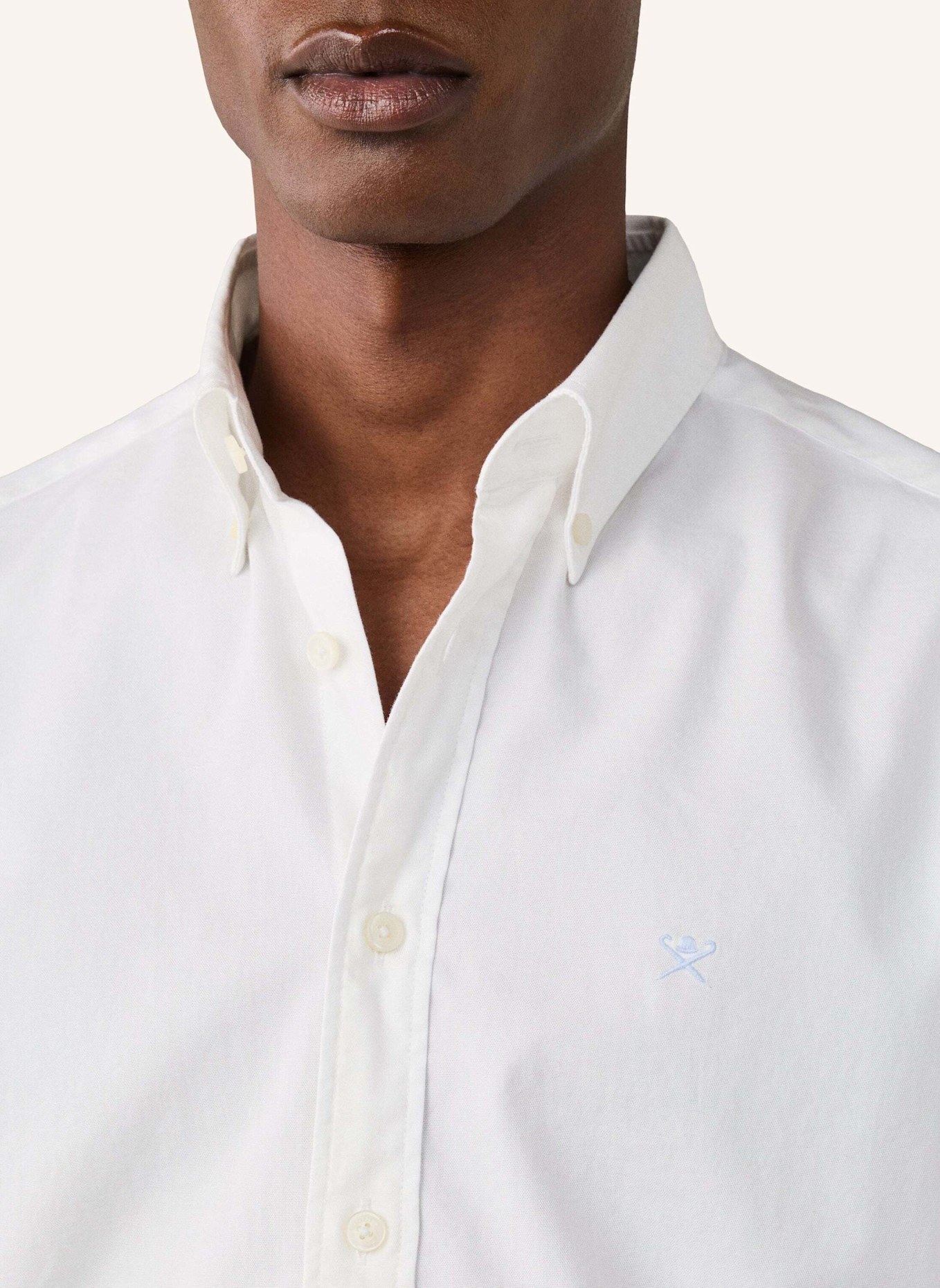 HACKETT LONDON Freizeithemd ESS GMT DYED OXFORD: WEISS