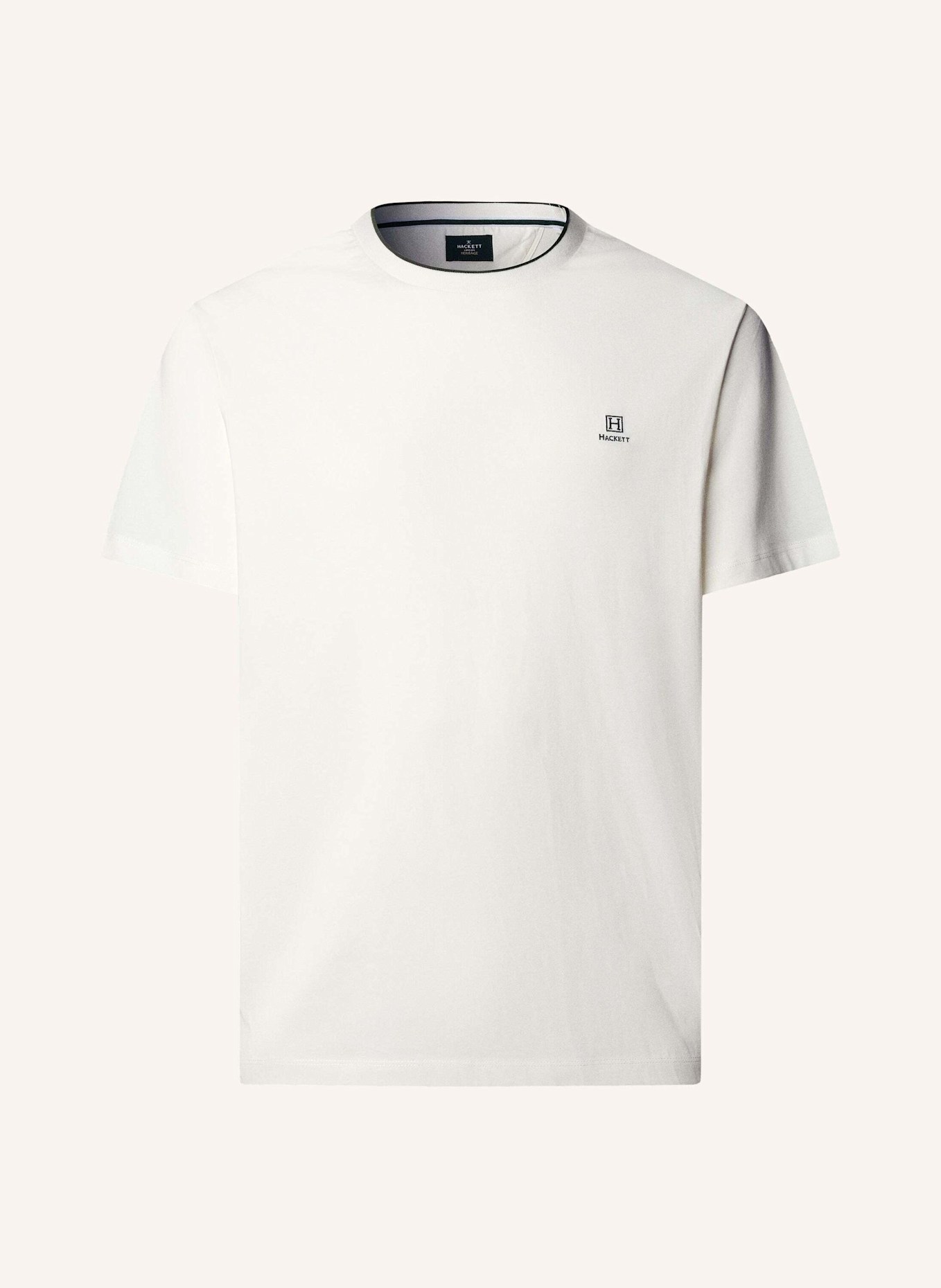 HACKETT LONDON T-Shirt HERITAGE H SMALL LOGO: CREME