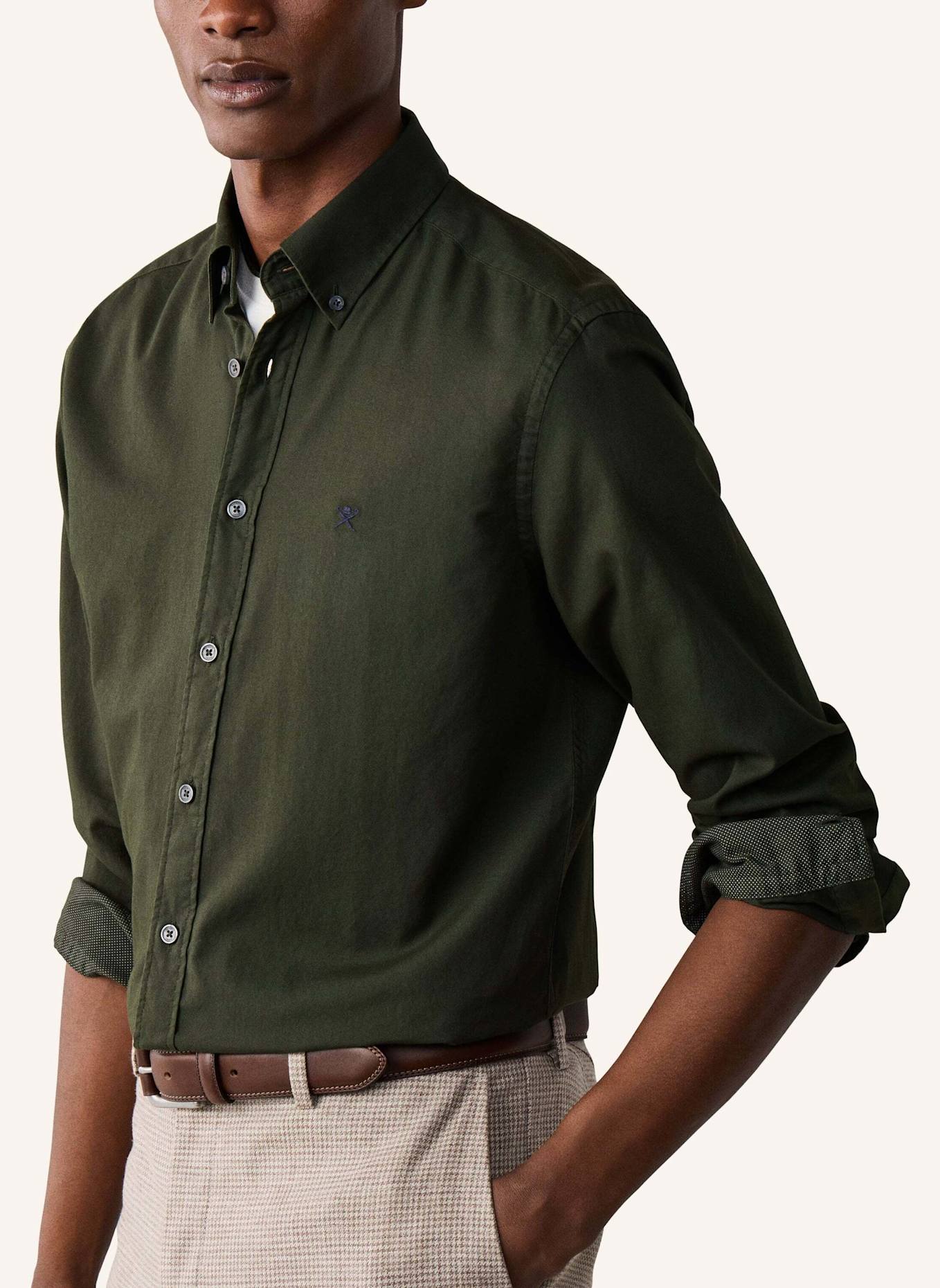 HACKETT LONDON Freizeithemd ESS GMT DYED OXFORD: GRÜN