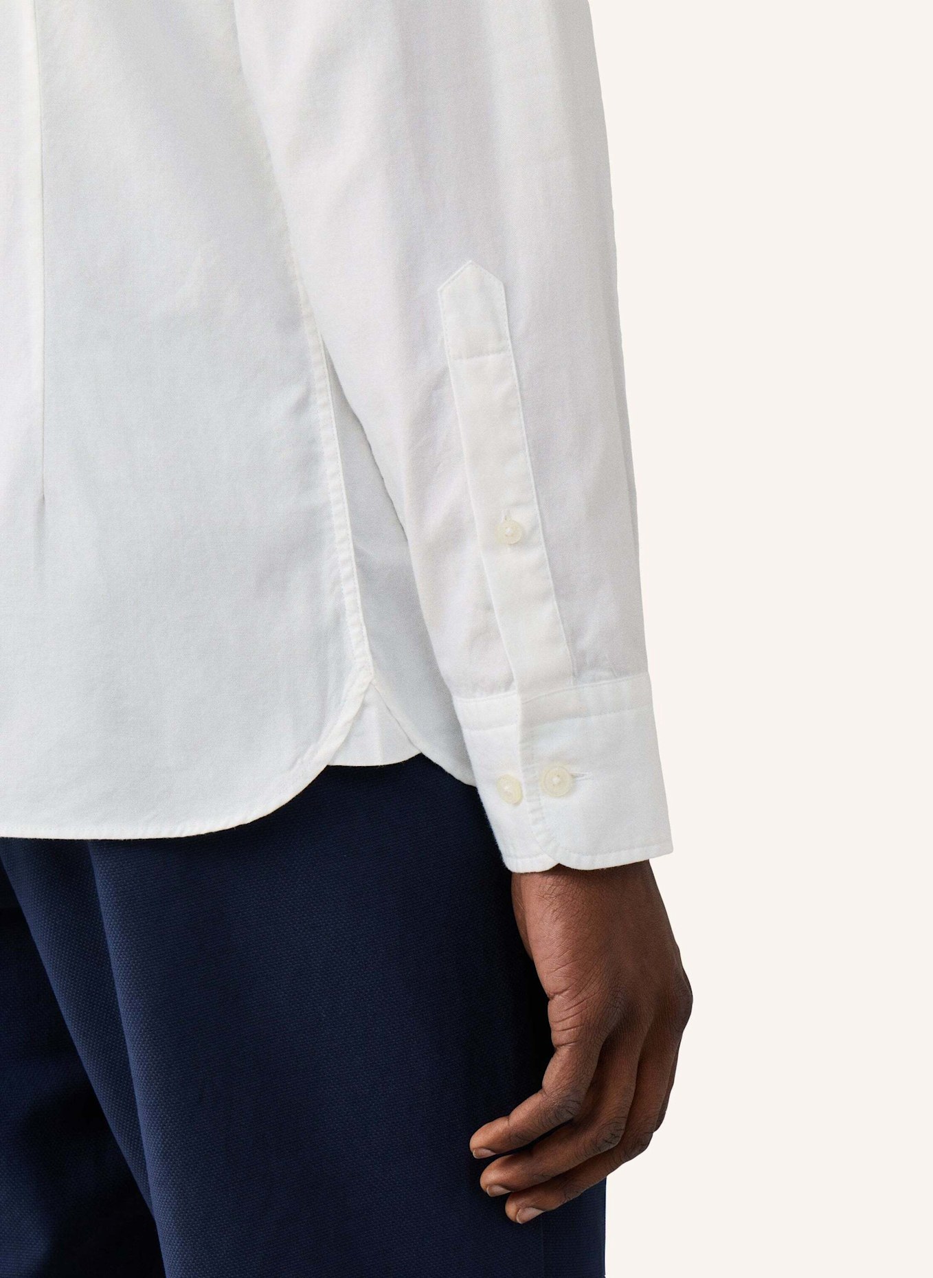 HACKETT LONDON Freizeithemd ESS GMT DYED OXFORD: WEISS