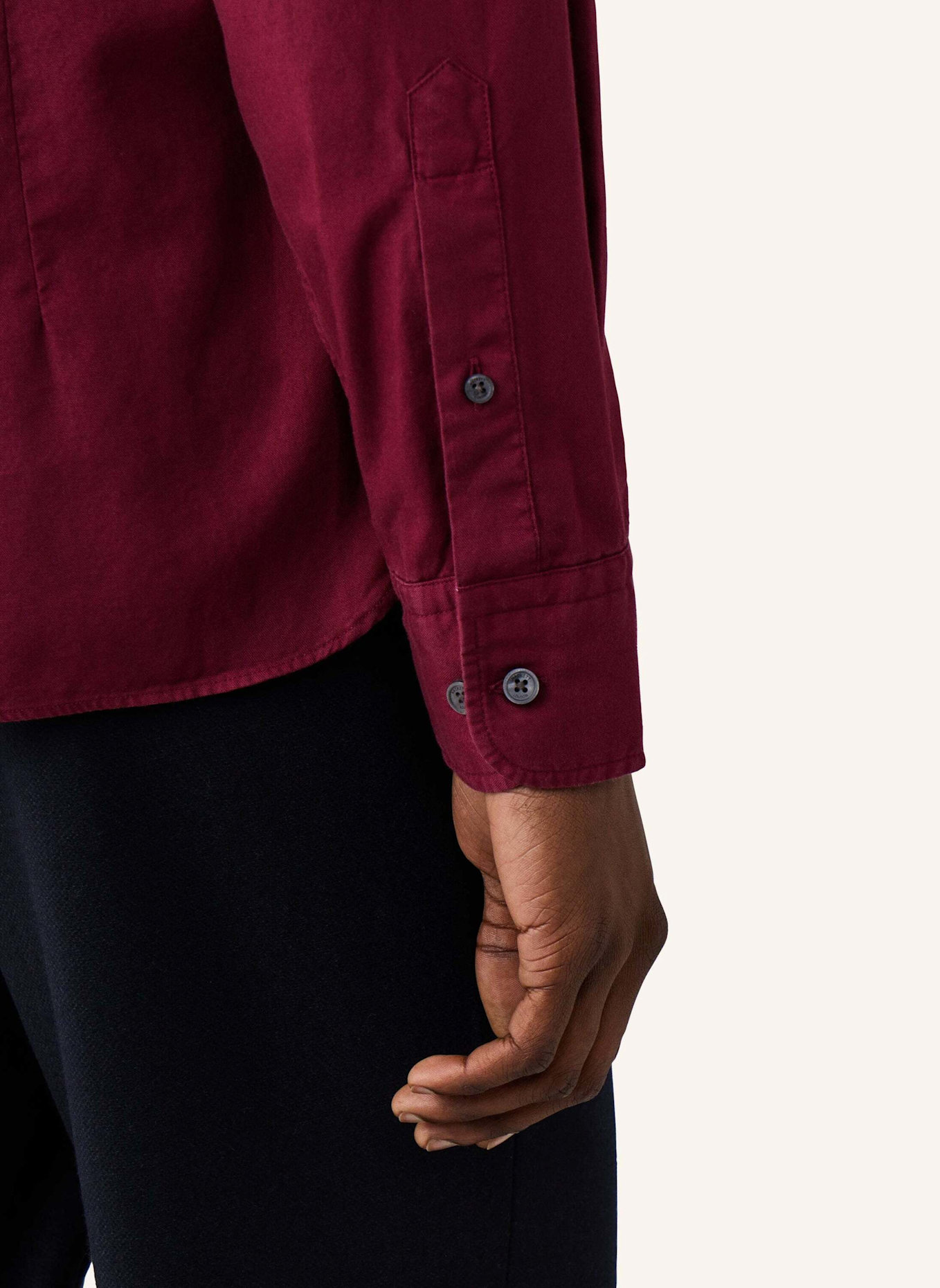 HACKETT LONDON Freizeithemd ESS GMT DYED OXFORD: ROT