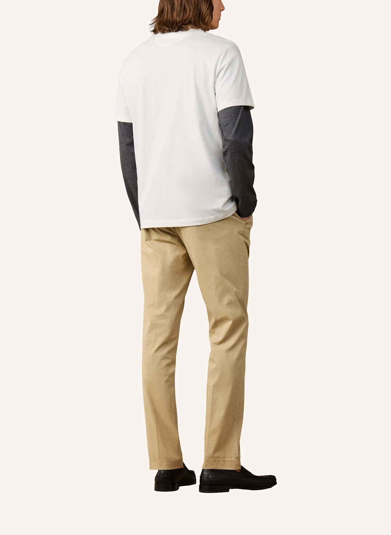 HACKETT LONDON T-Shirt HERITAGE H SMALL LOGO: CREME