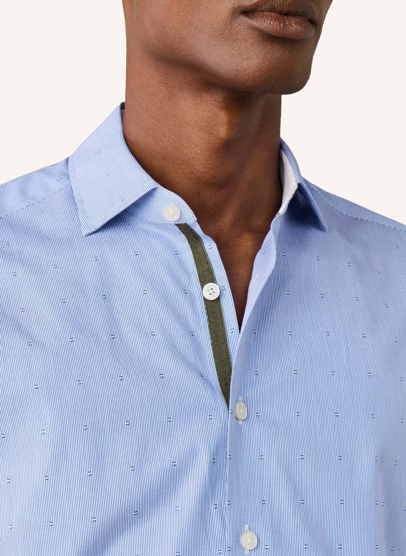 HACKETT LONDON Freizeithemd FIL COUPE BENGAL STR: BLAU