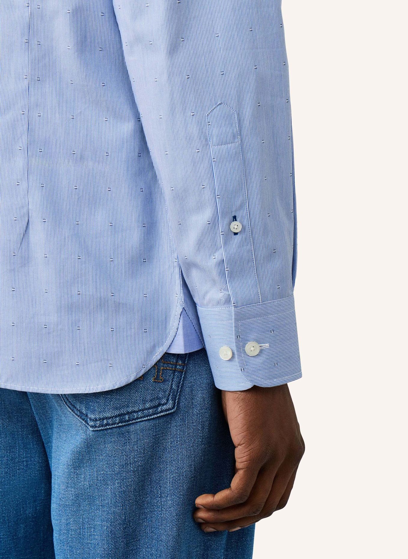 HACKETT LONDON Freizeithemd FIL COUPE BENGAL STR: BLAU