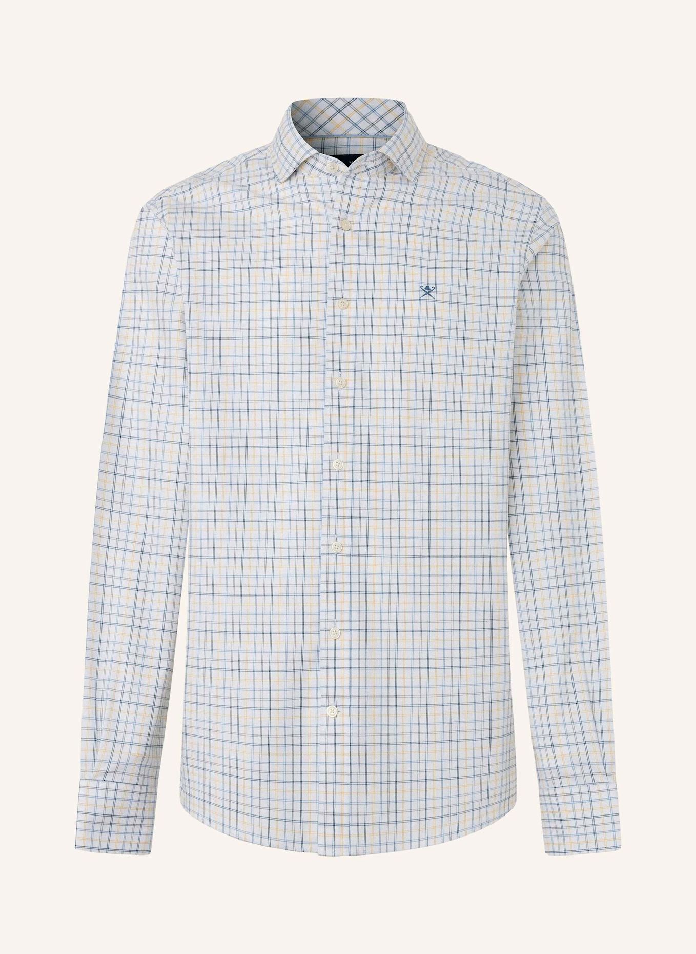 HACKETT LONDON Freizeithemd THREE COL TATTERSALL: BLAU