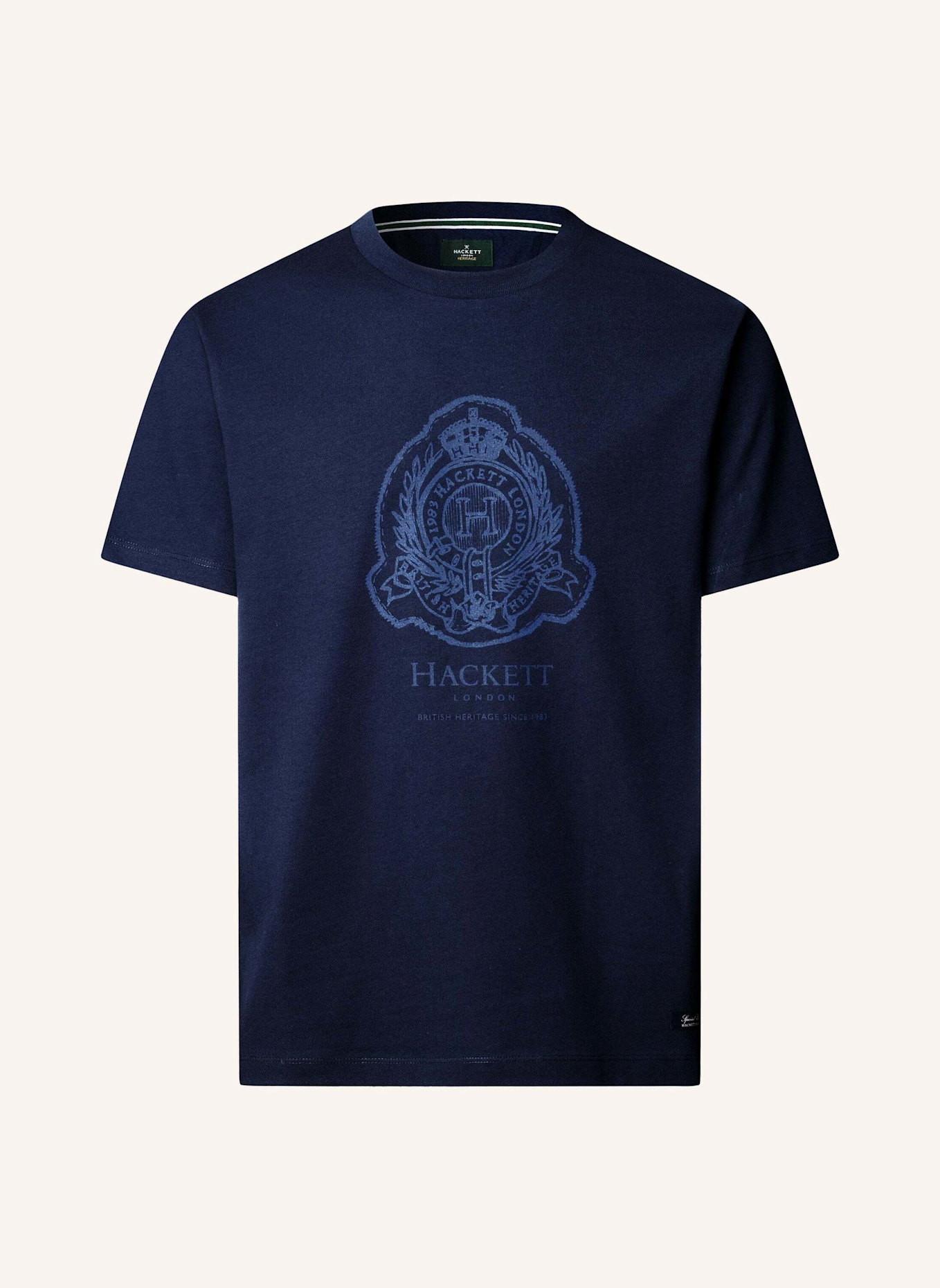 HACKETT LONDON T-Shirt HERITAGE H LOGO TEE: BLAU
