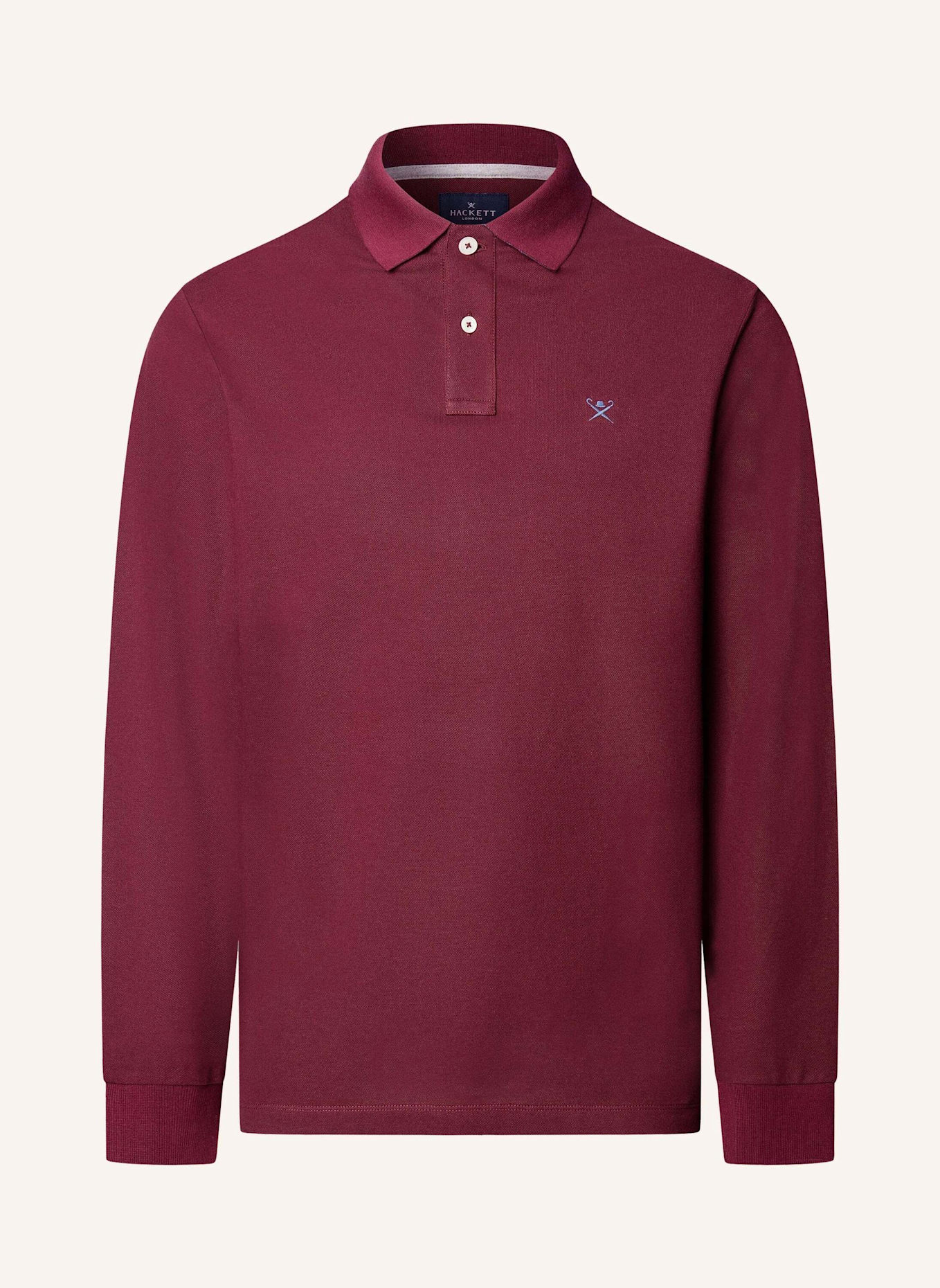 HACKETT LONDON Poloshirt SLIM FIT LOGO LS: ROT