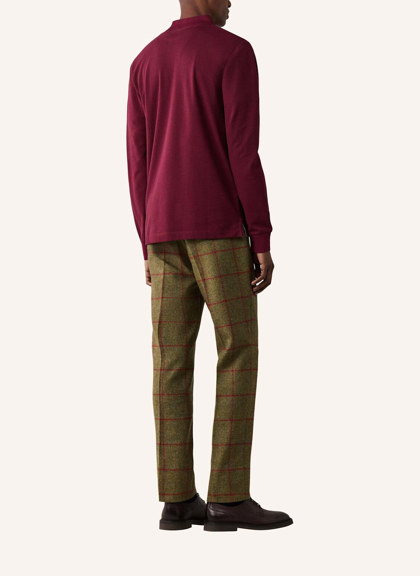 HACKETT LONDON Poloshirt SLIM FIT LOGO LS: ROT