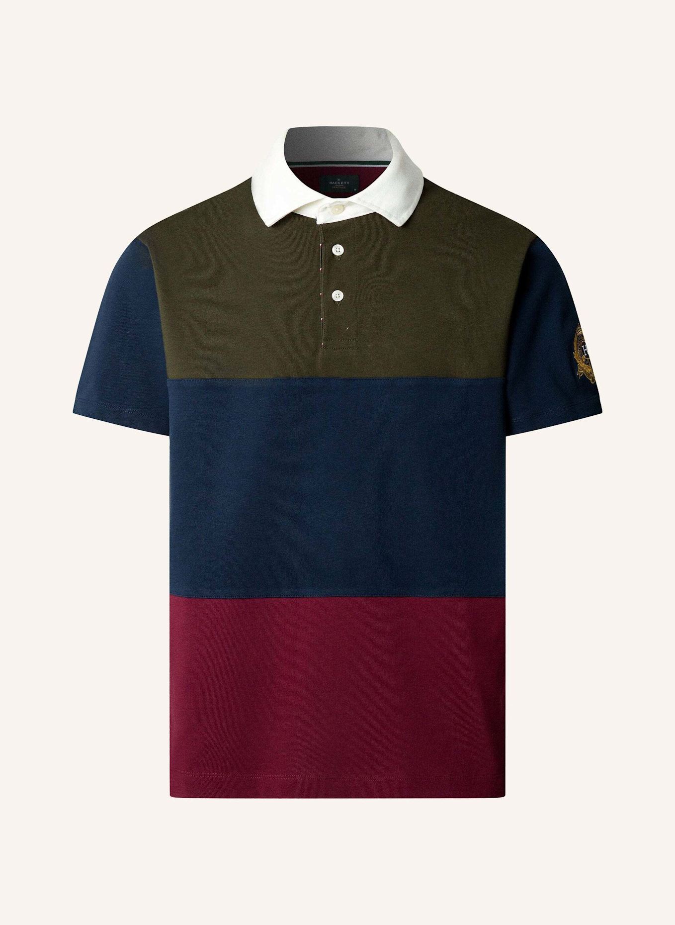 HACKETT LONDON Poloshirt HERITAGE H PC PATCH SS: BLAU