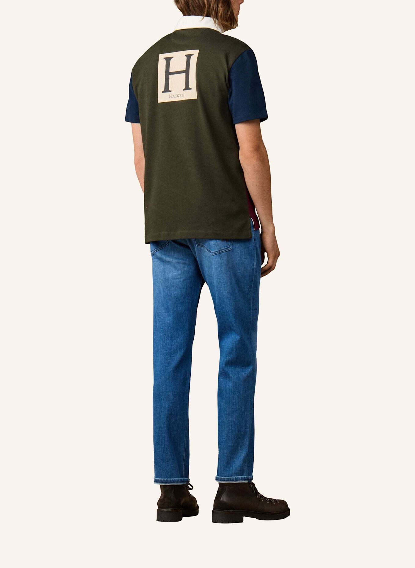 HACKETT LONDON Poloshirt HERITAGE H PC PATCH SS: BLAU