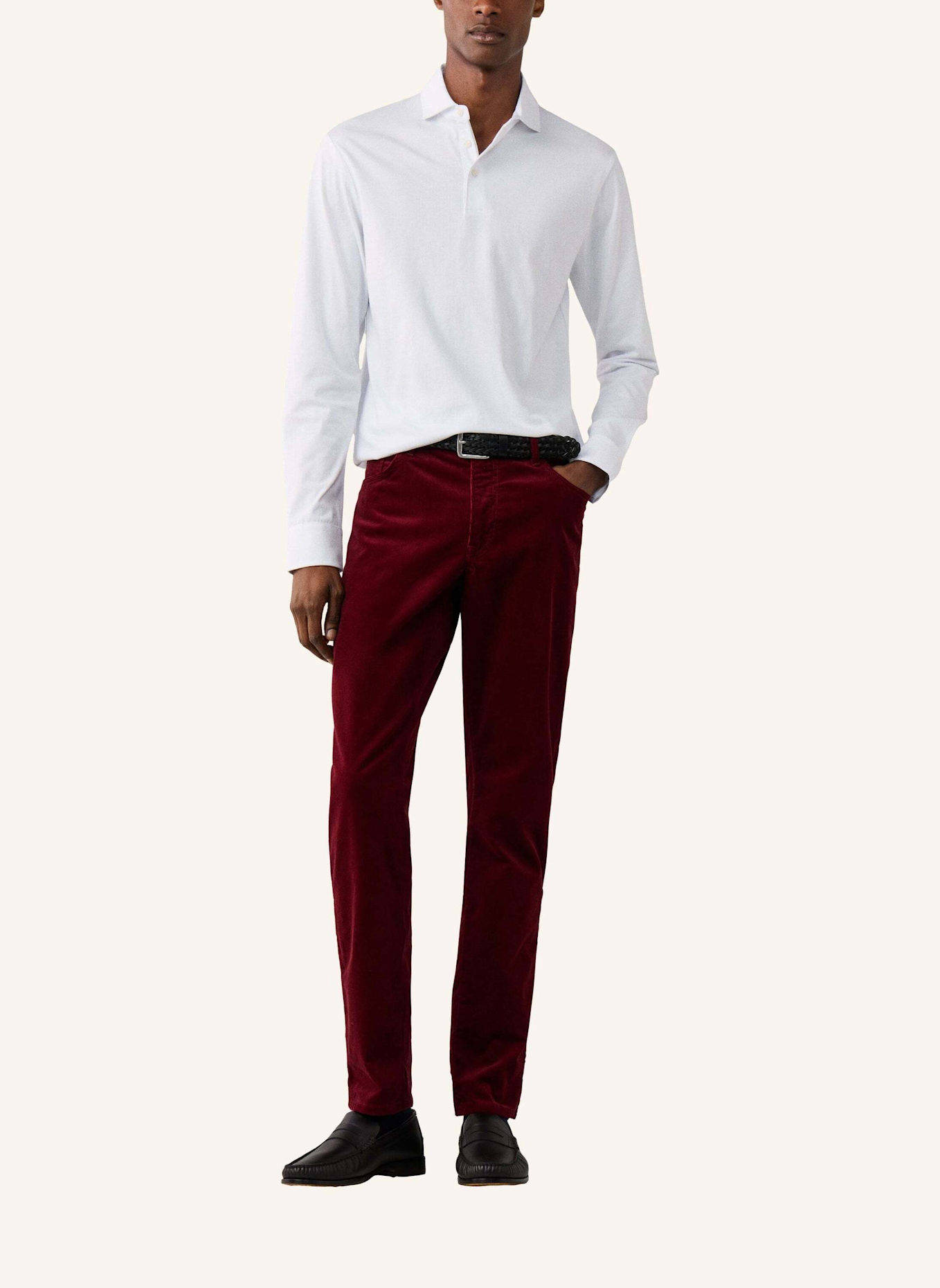 HACKETT LONDON Poloshirt PIMA COTTON POLO LS: WEISS