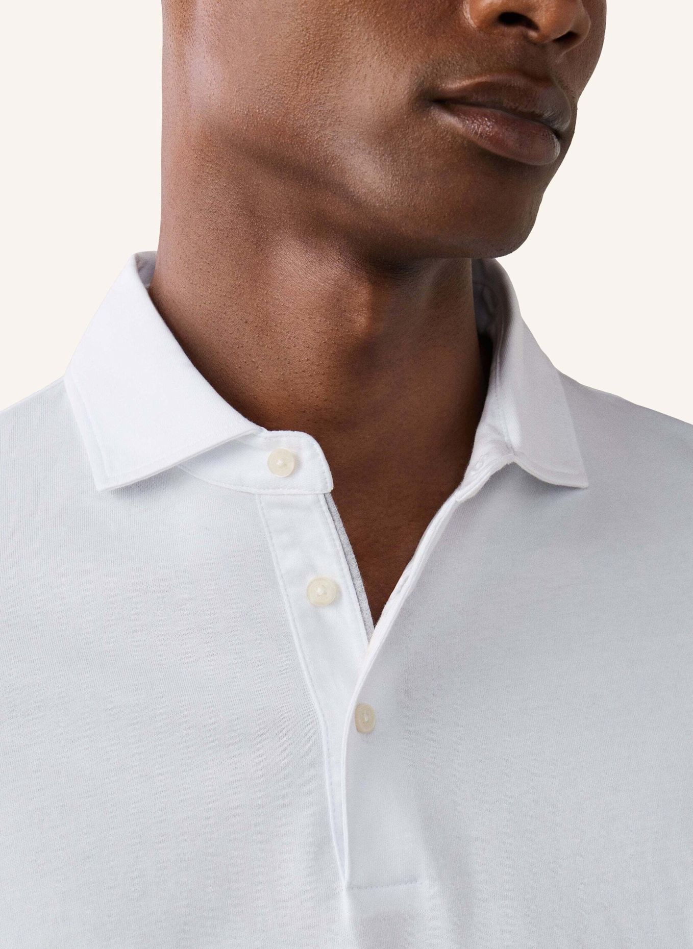 HACKETT LONDON Poloshirt PIMA COTTON POLO LS: WEISS