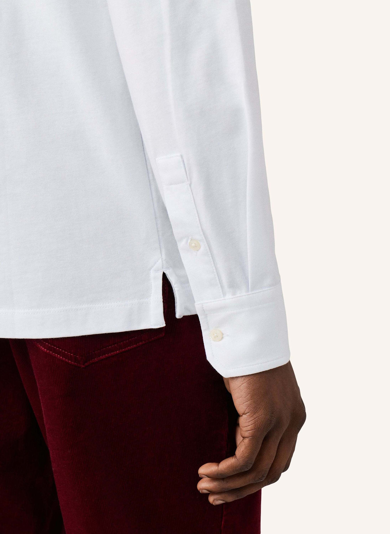 HACKETT LONDON Poloshirt PIMA COTTON POLO LS: WEISS