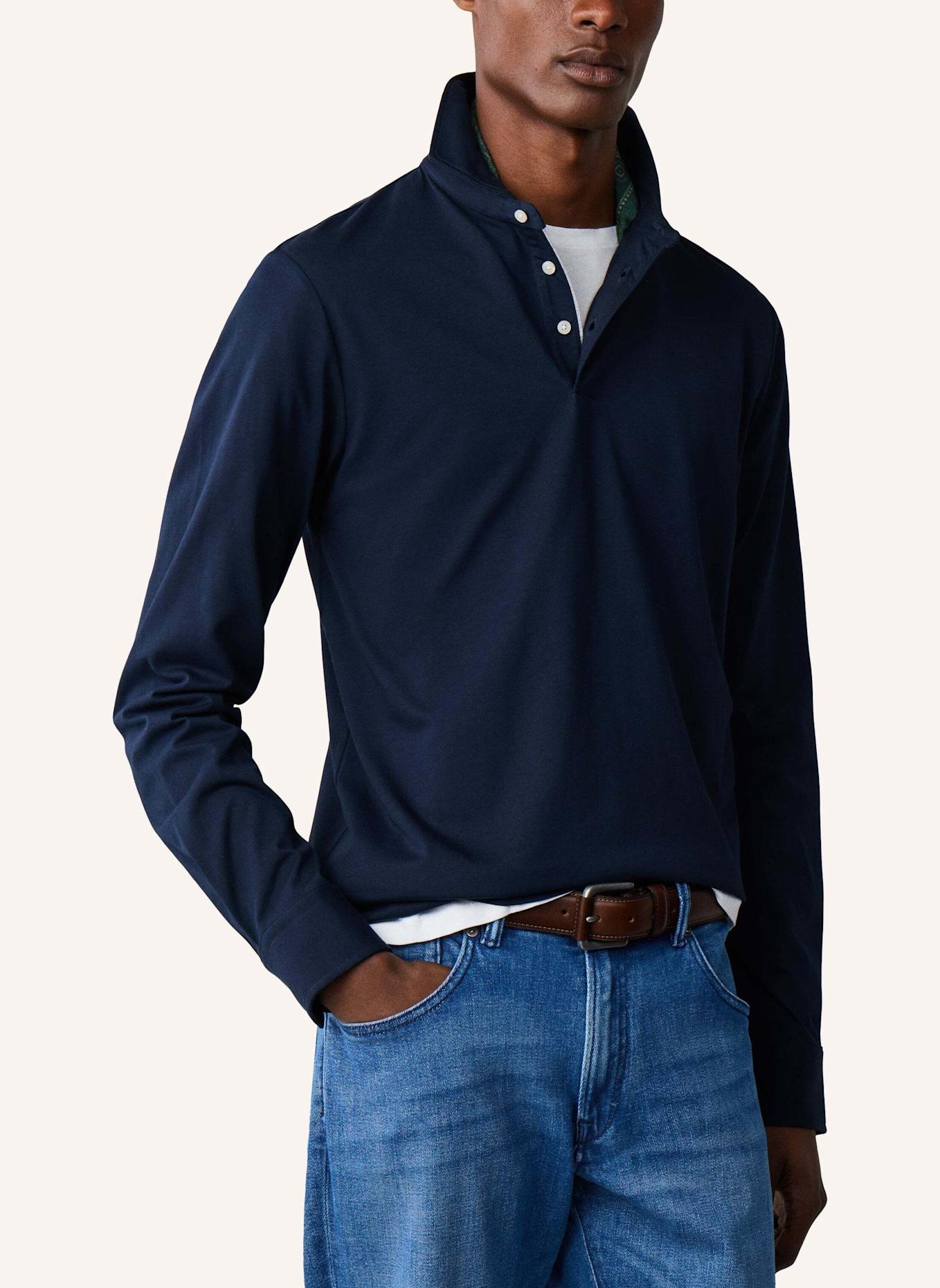 HACKETT LONDON Poloshirt PIMA COTTON POLO LS: DUNKELBLAU