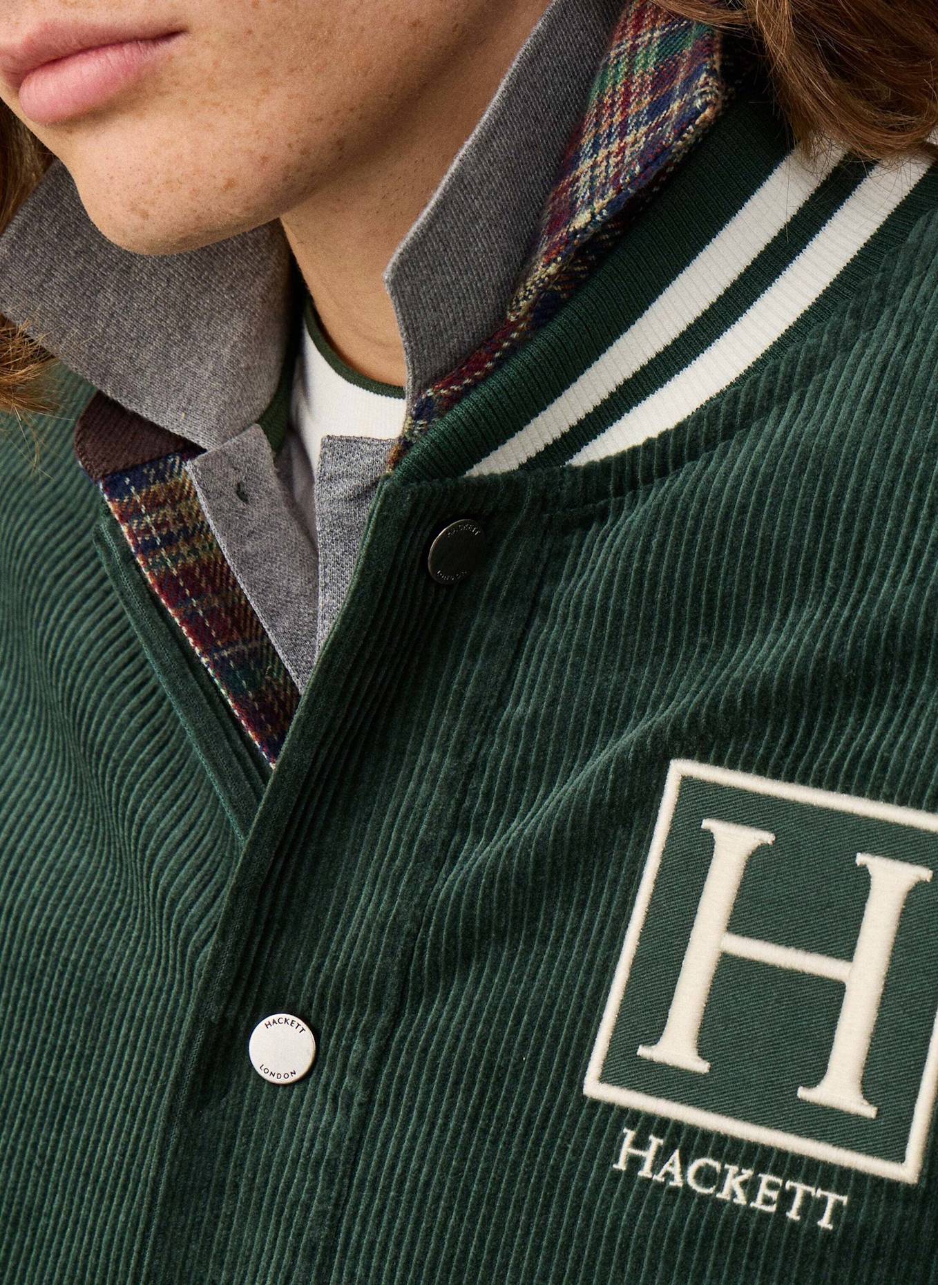 HACKETT LONDON Sweatshirt HERITAGE H VARSITY: GRÜN