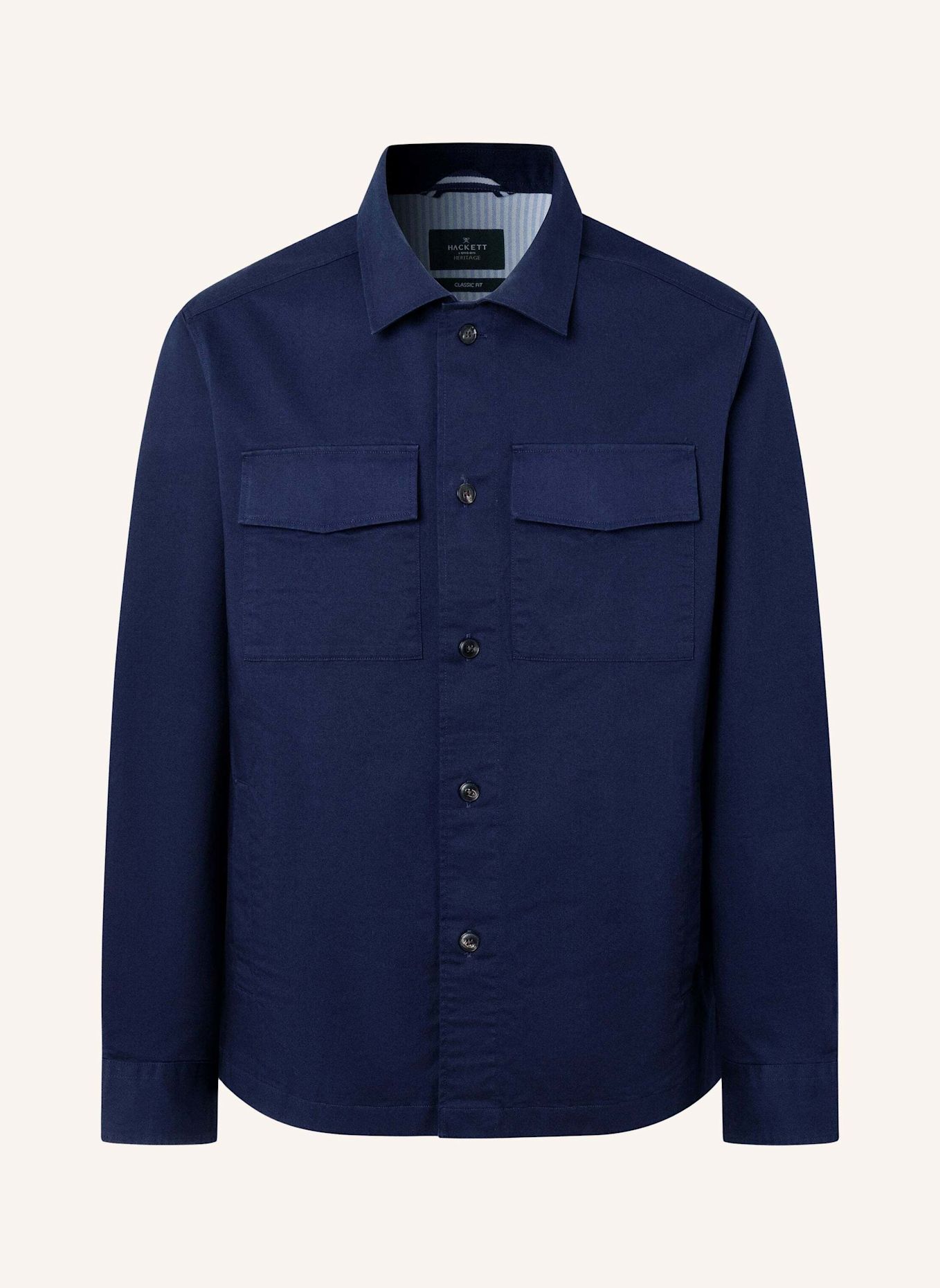 HACKETT LONDON Overjacket HERITAGE OVERSHIRT: DUNKELBLAU