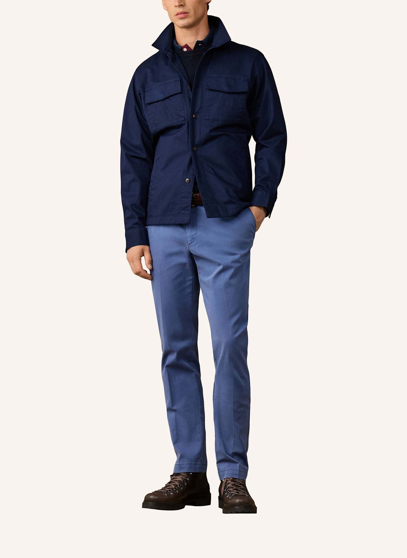 HACKETT LONDON Overjacket HERITAGE OVERSHIRT: DUNKELBLAU