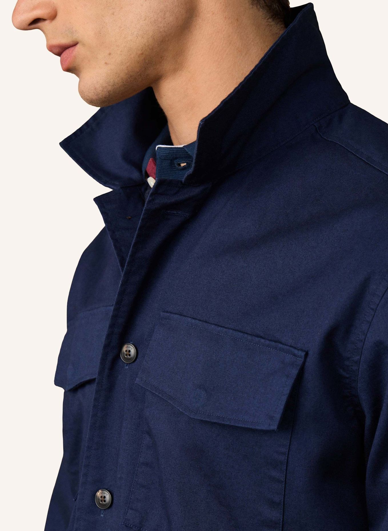 HACKETT LONDON Overjacket HERITAGE OVERSHIRT: DUNKELBLAU