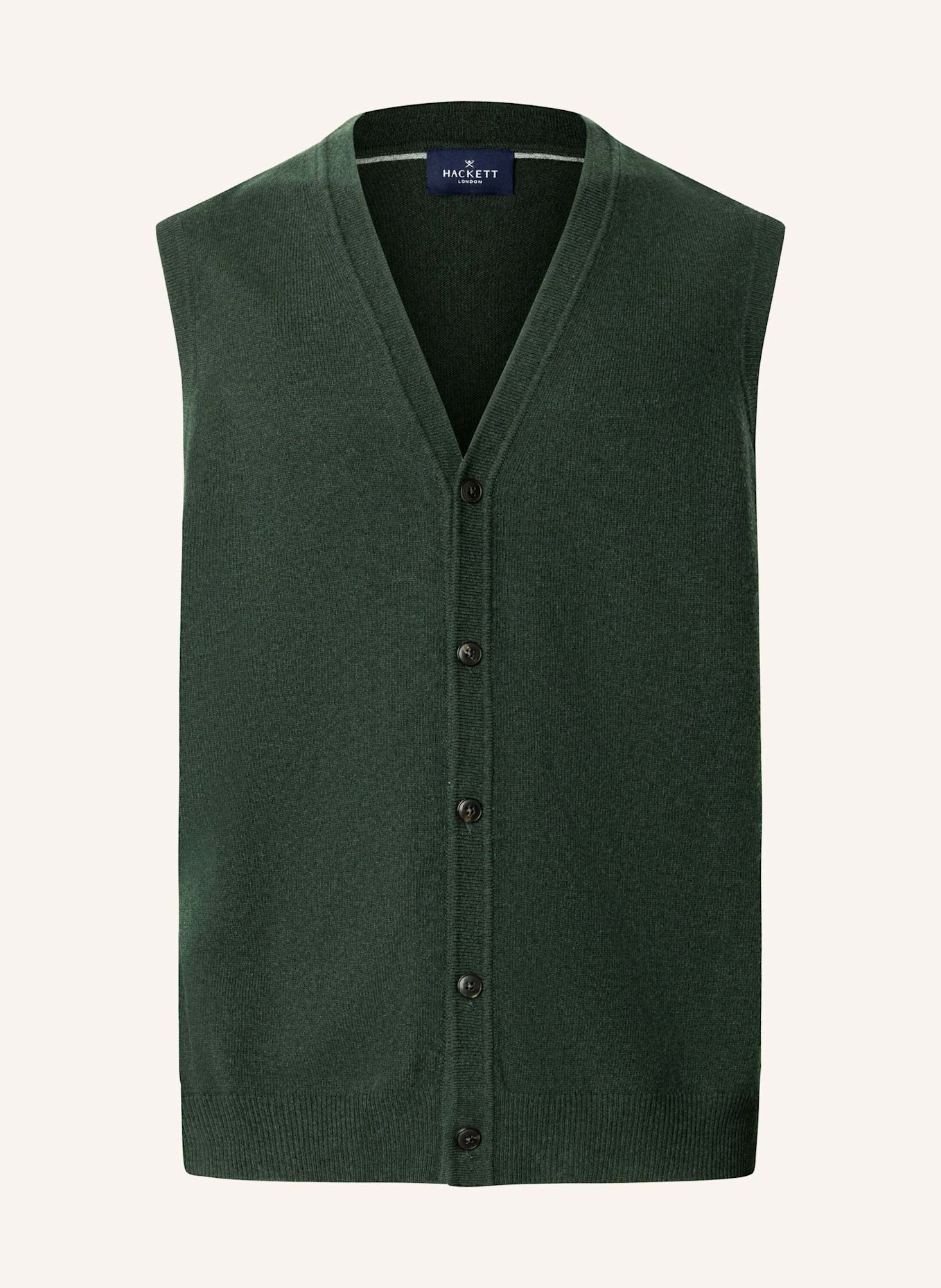 HACKETT LONDON Pullover WOOL CASH MIX WCOAT: GRÜN