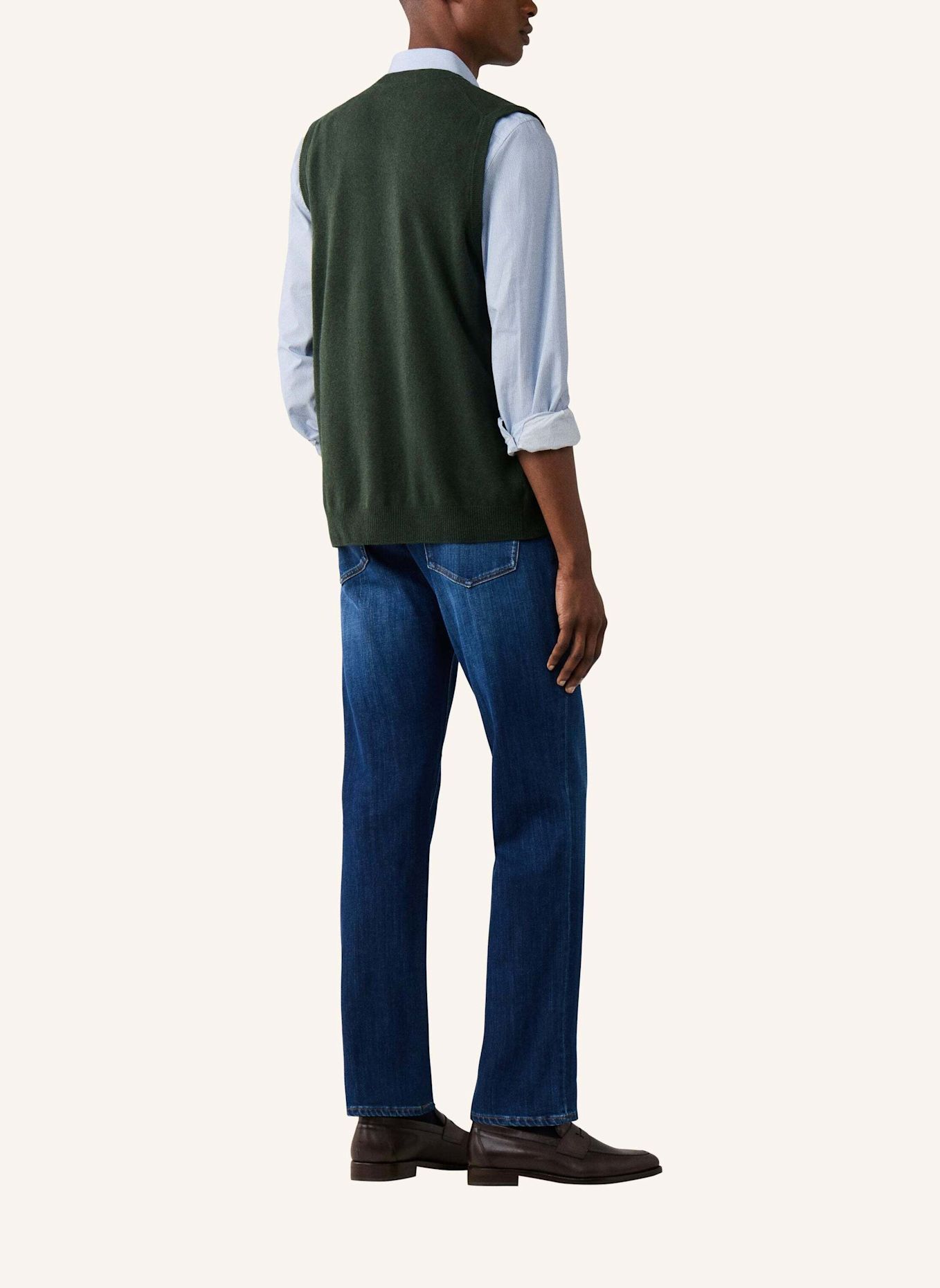 HACKETT LONDON Pullover WOOL CASH MIX WCOAT: GRÜN