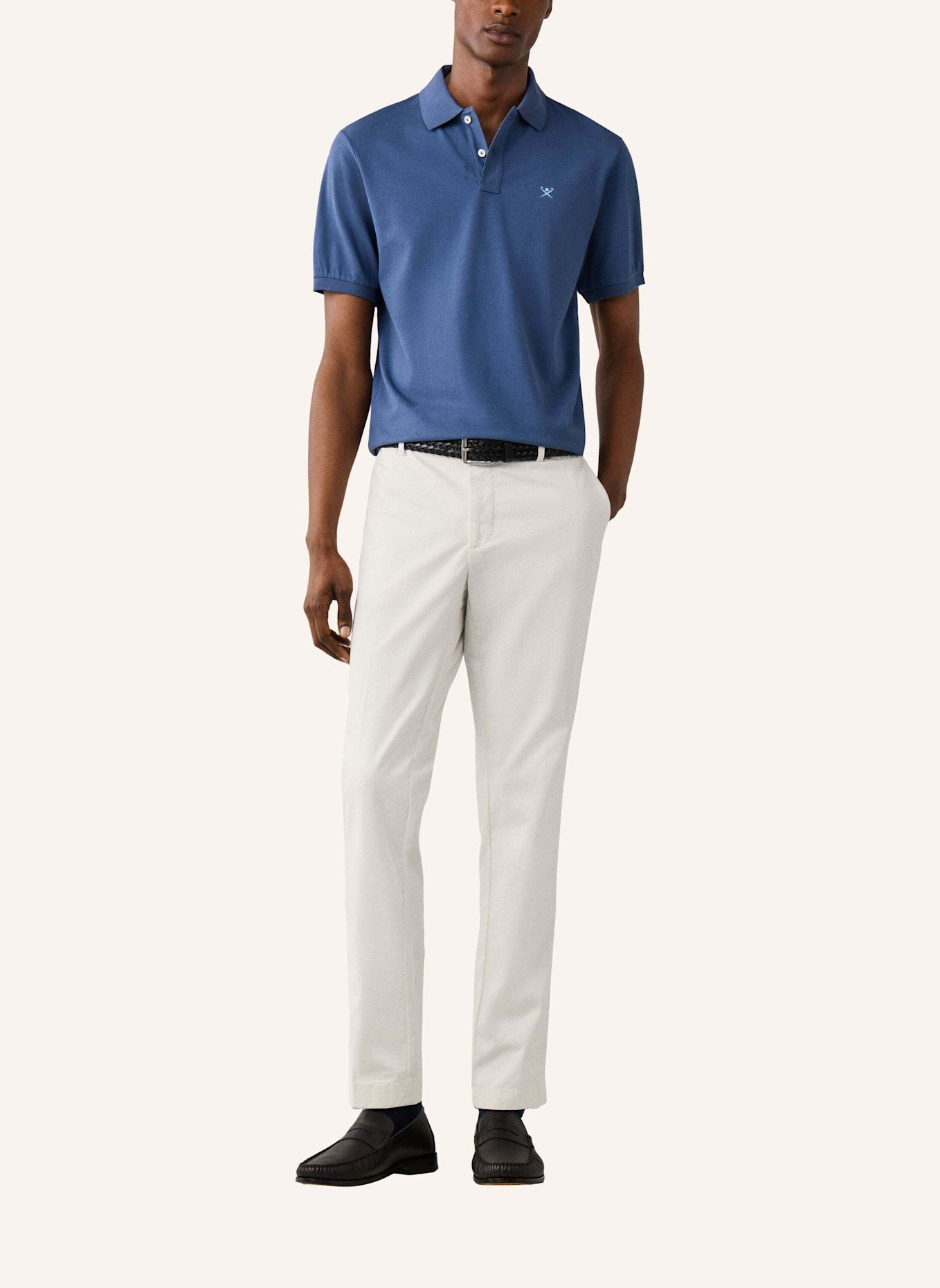 HACKETT LONDON Poloshirt SLIM FIT LOGO: BLAU
