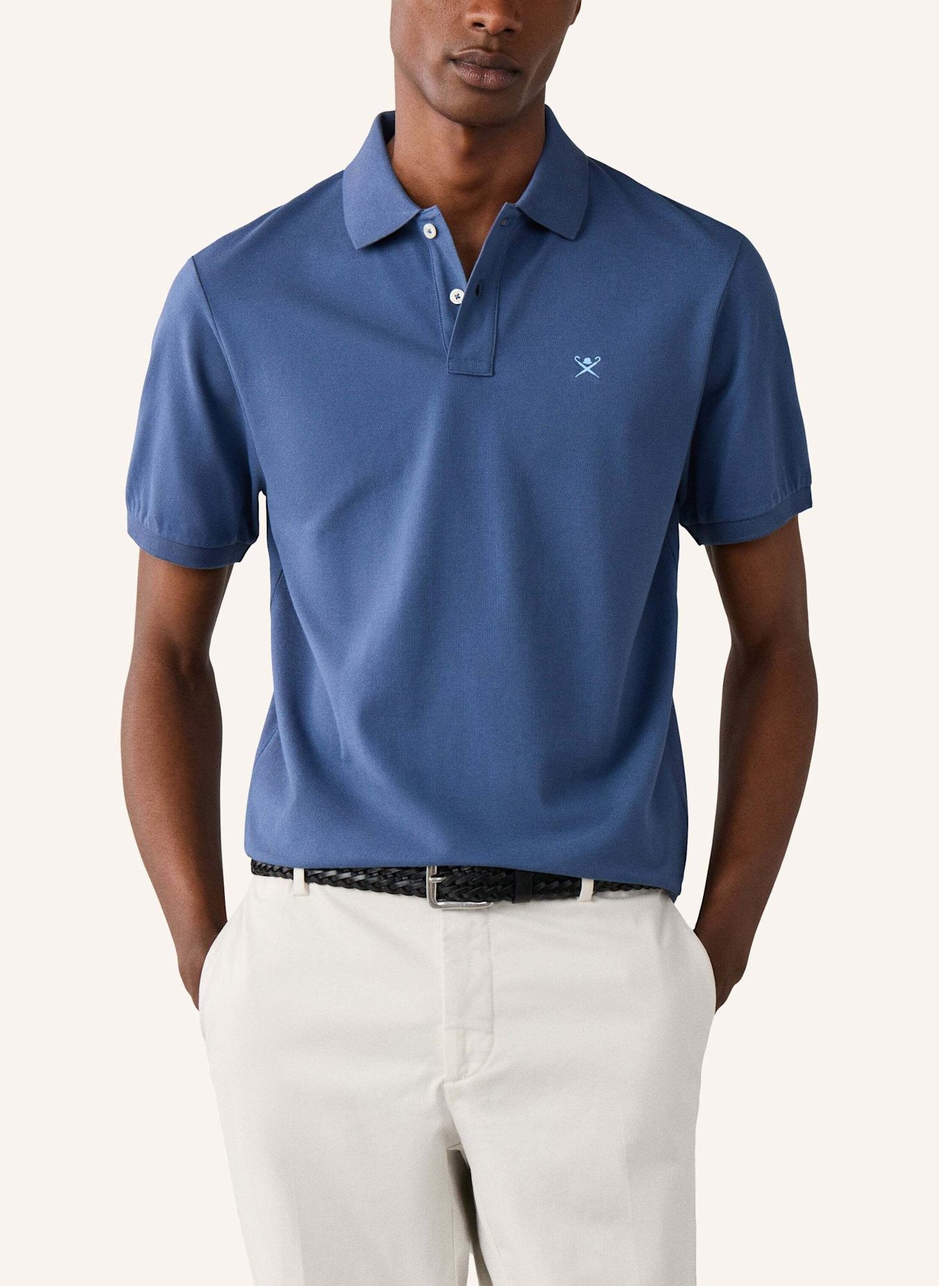 HACKETT LONDON Poloshirt SLIM FIT LOGO: BLAU