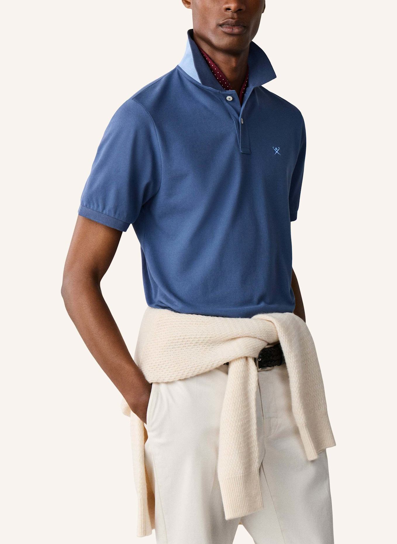 HACKETT LONDON Poloshirt SLIM FIT LOGO: BLAU