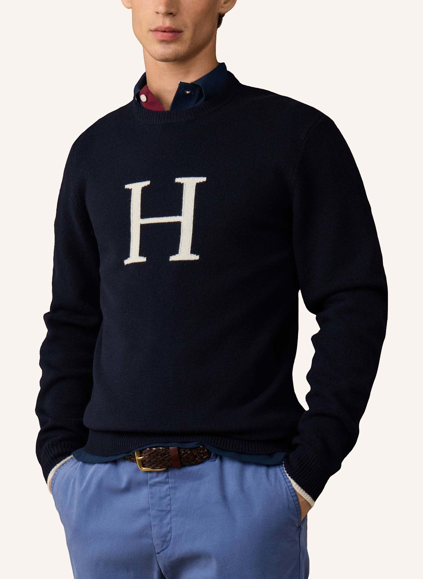 HACKETT LONDON Pullover HERITAGE ICON KT CREW: BLAU