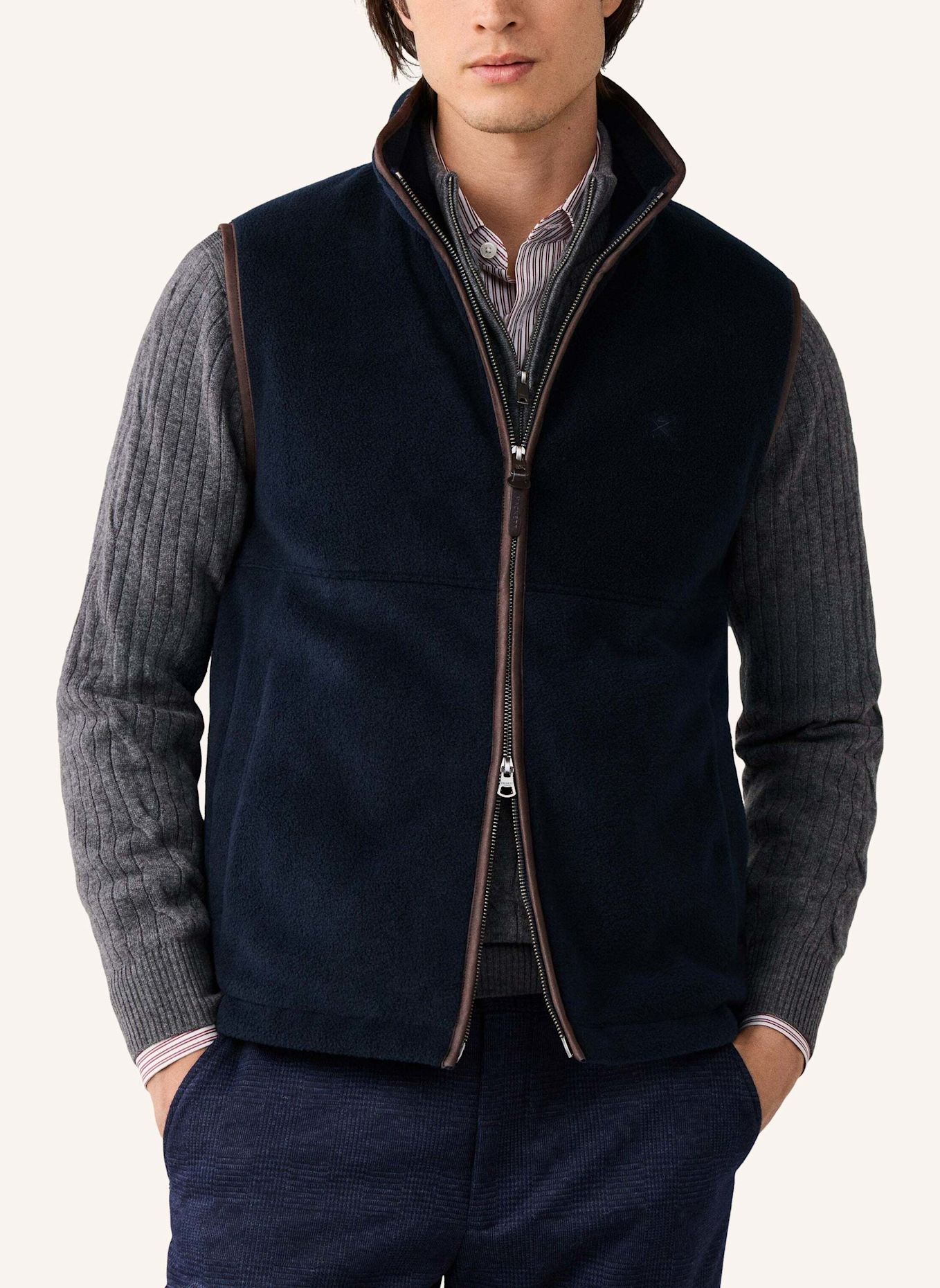 HACKETT LONDON Sweatshirt POLAR FLEECE GILET: BLAU